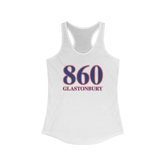 860 Glastonbury Red White & Blue Women's Ideal Racerback Tank Top