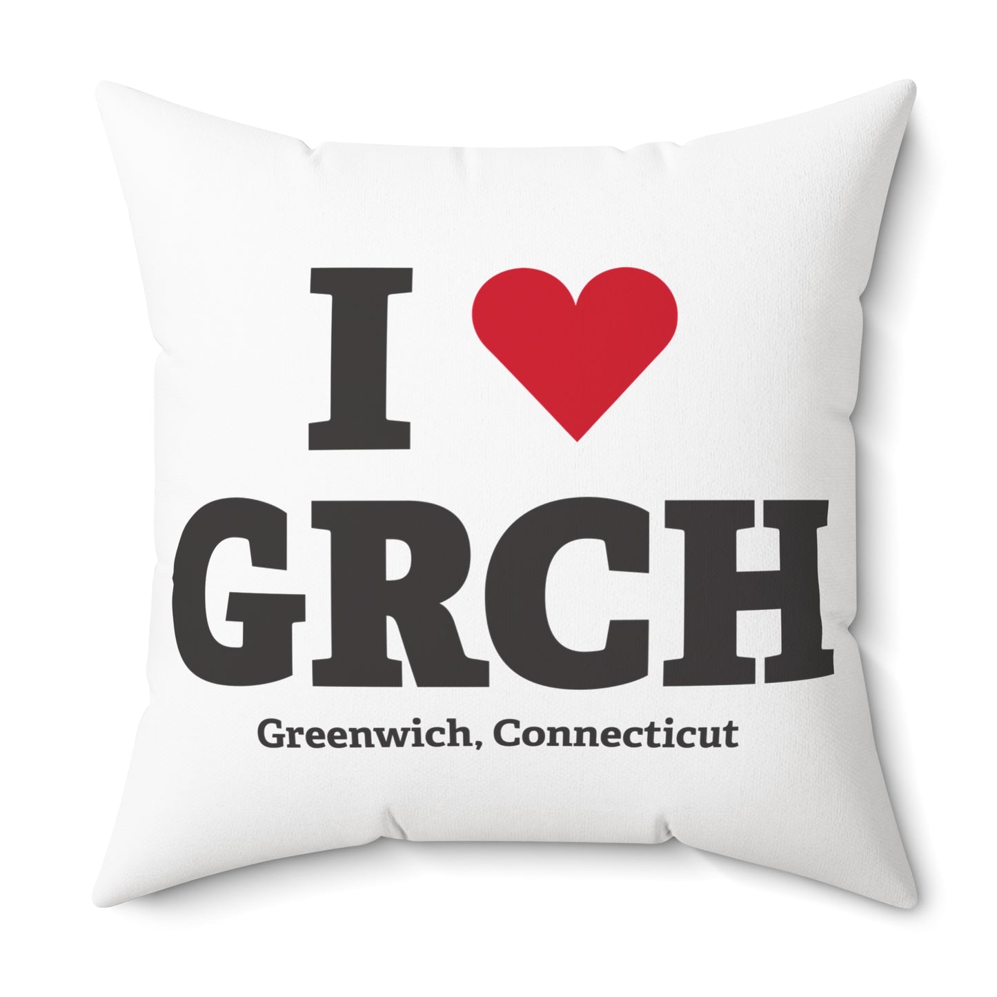 I Heart GRCH Spun Polyester Square Pillow