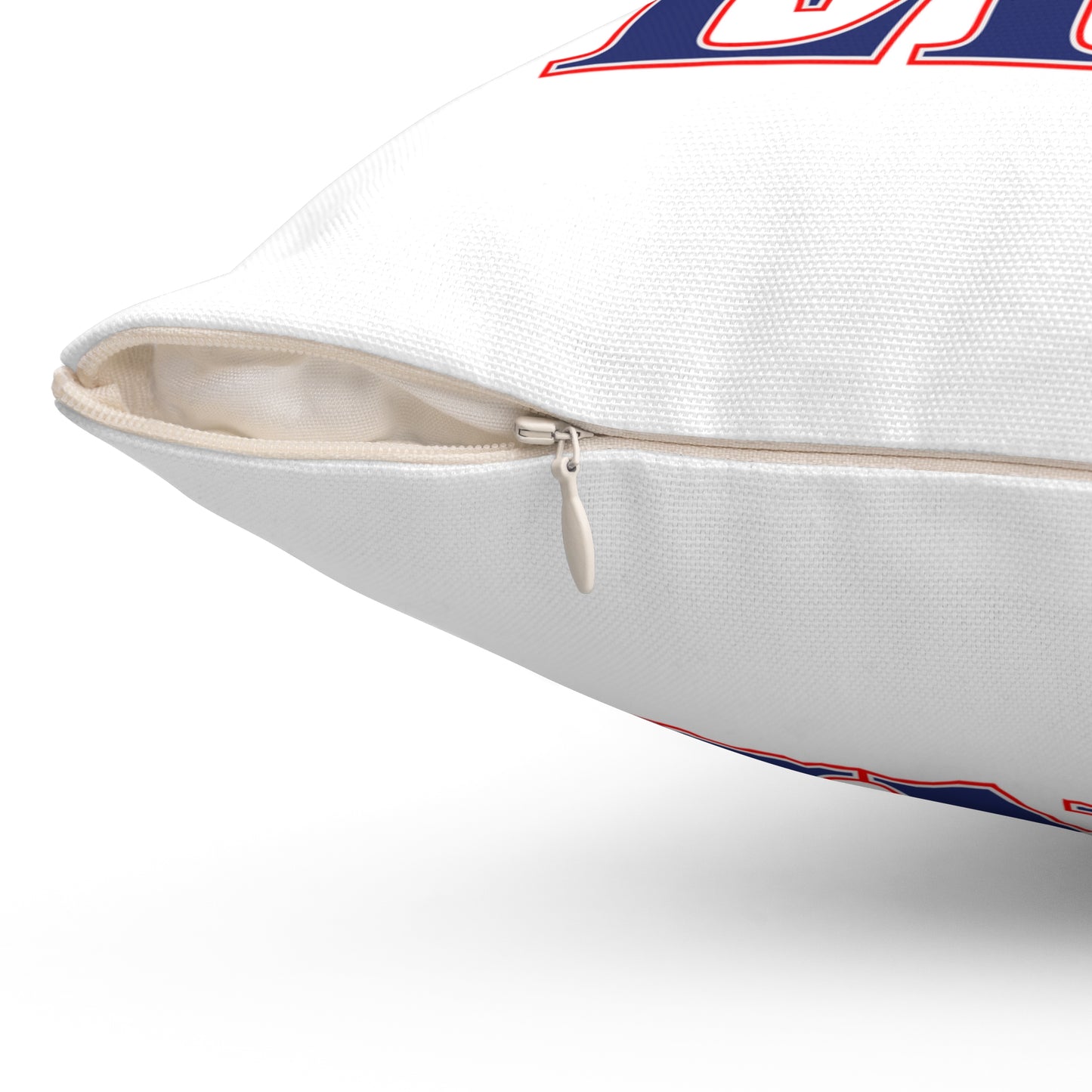 203 Derby Red White & Blue Spun Polyester Square Pillow