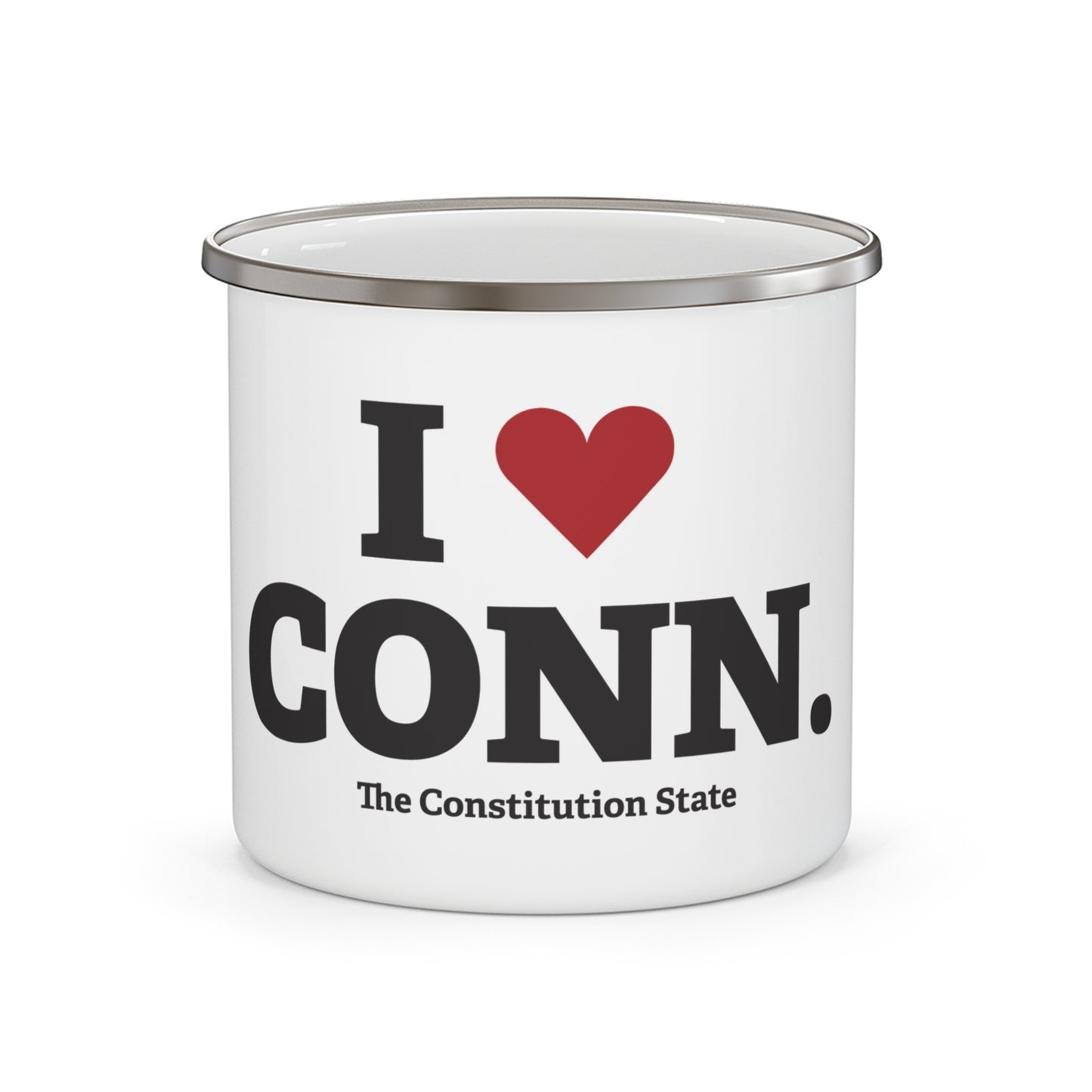 I Heart CONN. Enamel Camping Mug