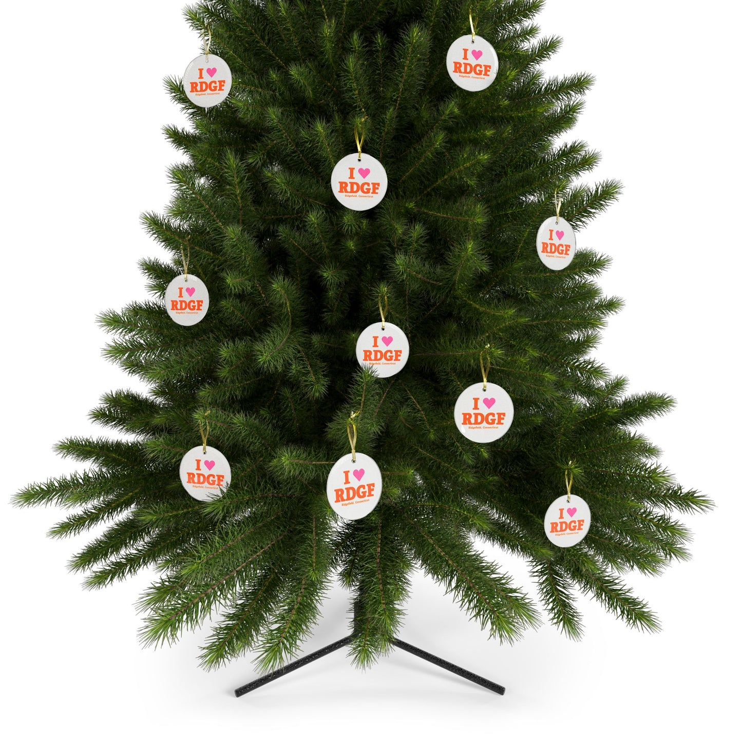 I Heart RDGF Glass Ornaments