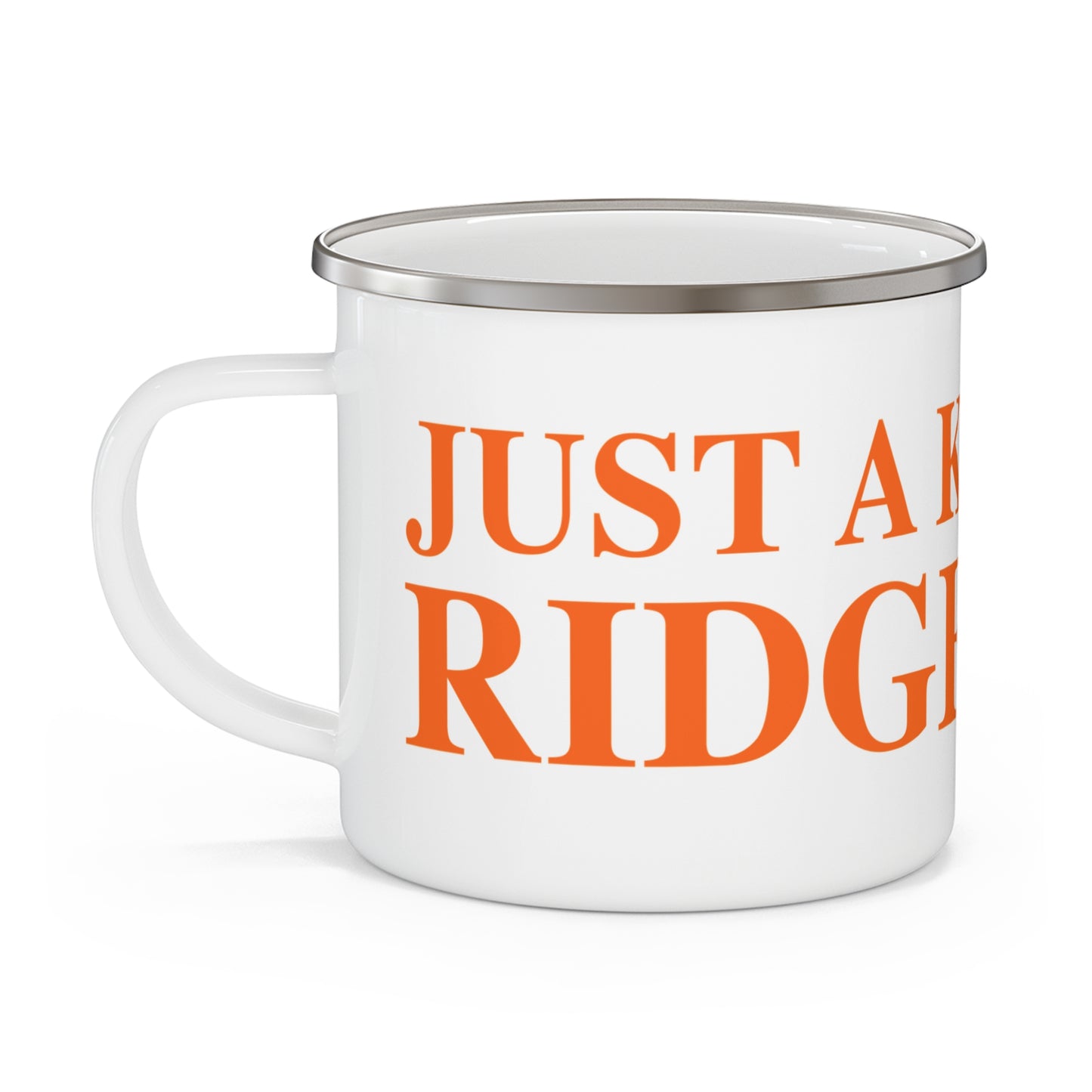 Just a kid from Ridgefield Enamel Camping Mug
