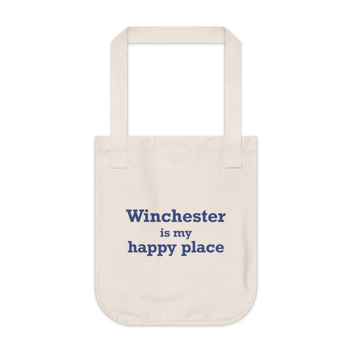 Winchester is My Happy Place Organic Canvas Tote Bag