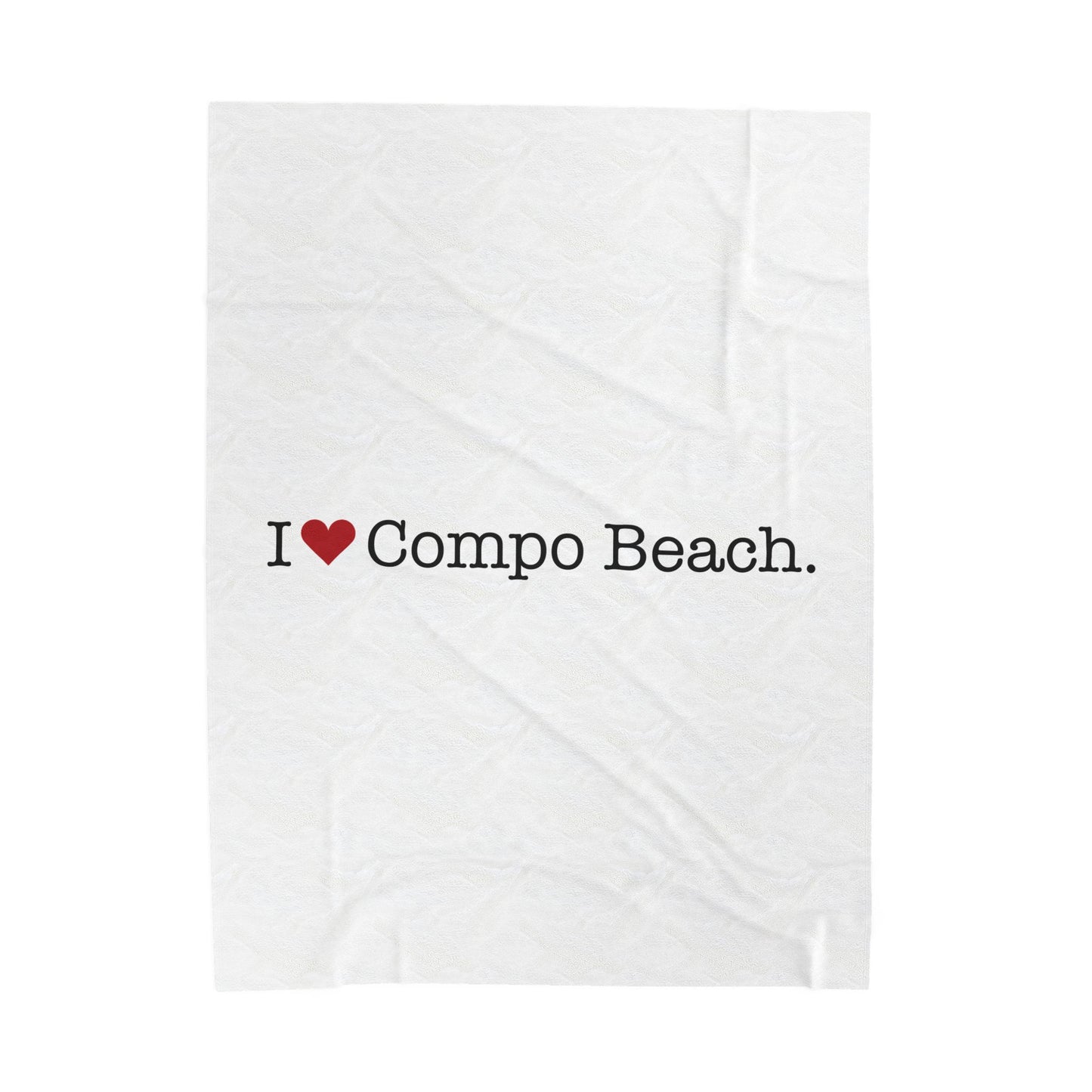 I Heart Compo Beach. Velveteen Plush Blanket