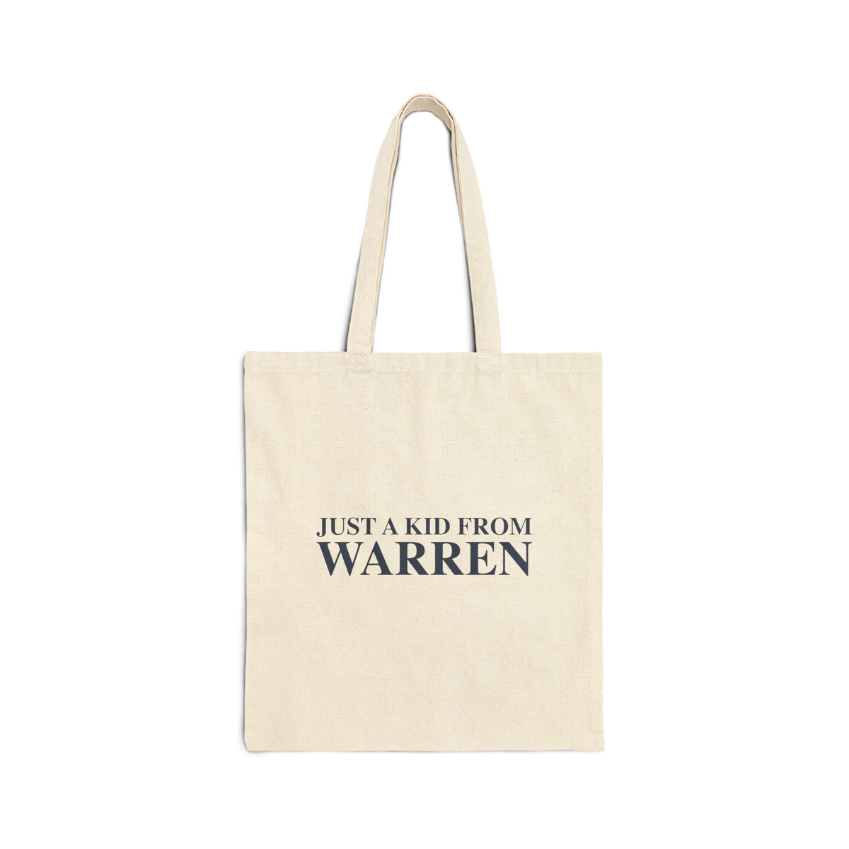 Just a kid from Warren Cotton Canvas Tote Bag