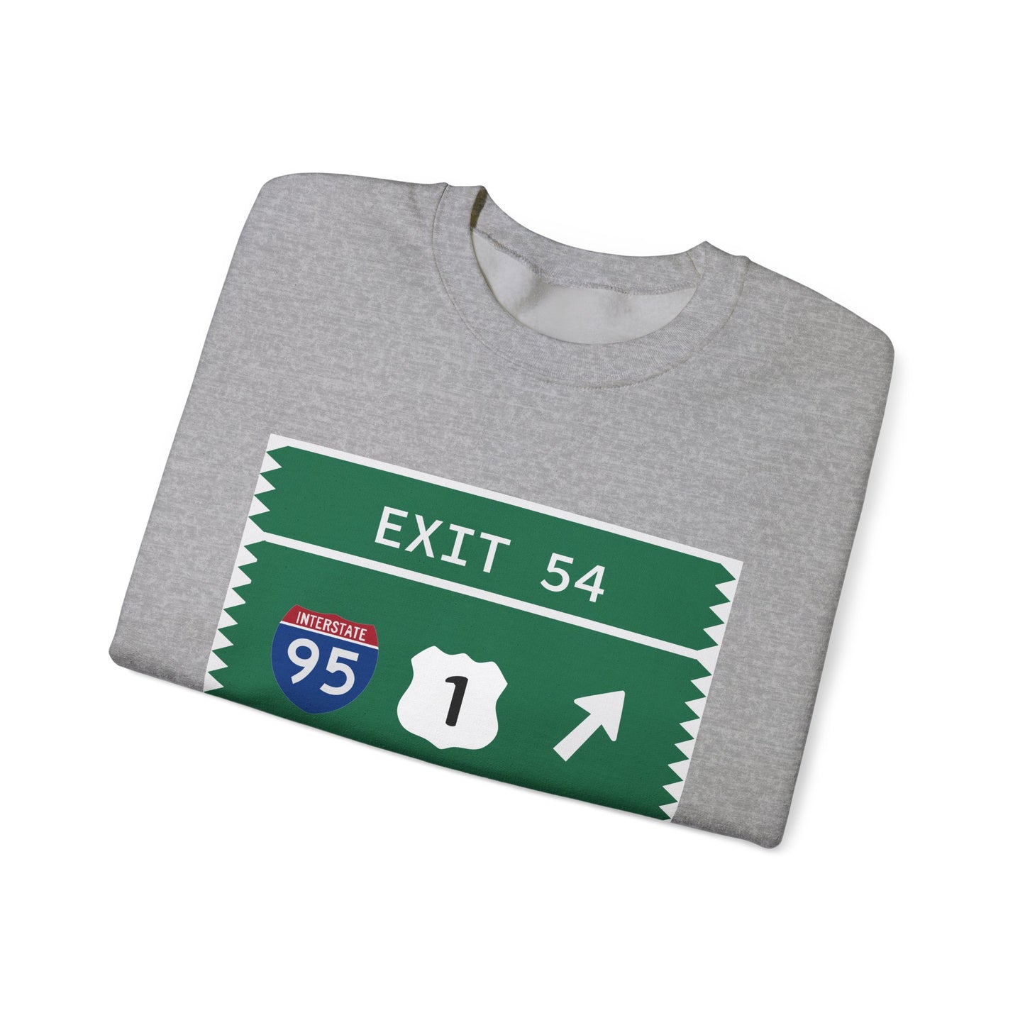 Vintage Merritt Parkway Exit 54 Sign Unisex Heavy Blend™ Crewneck Sweatshirt