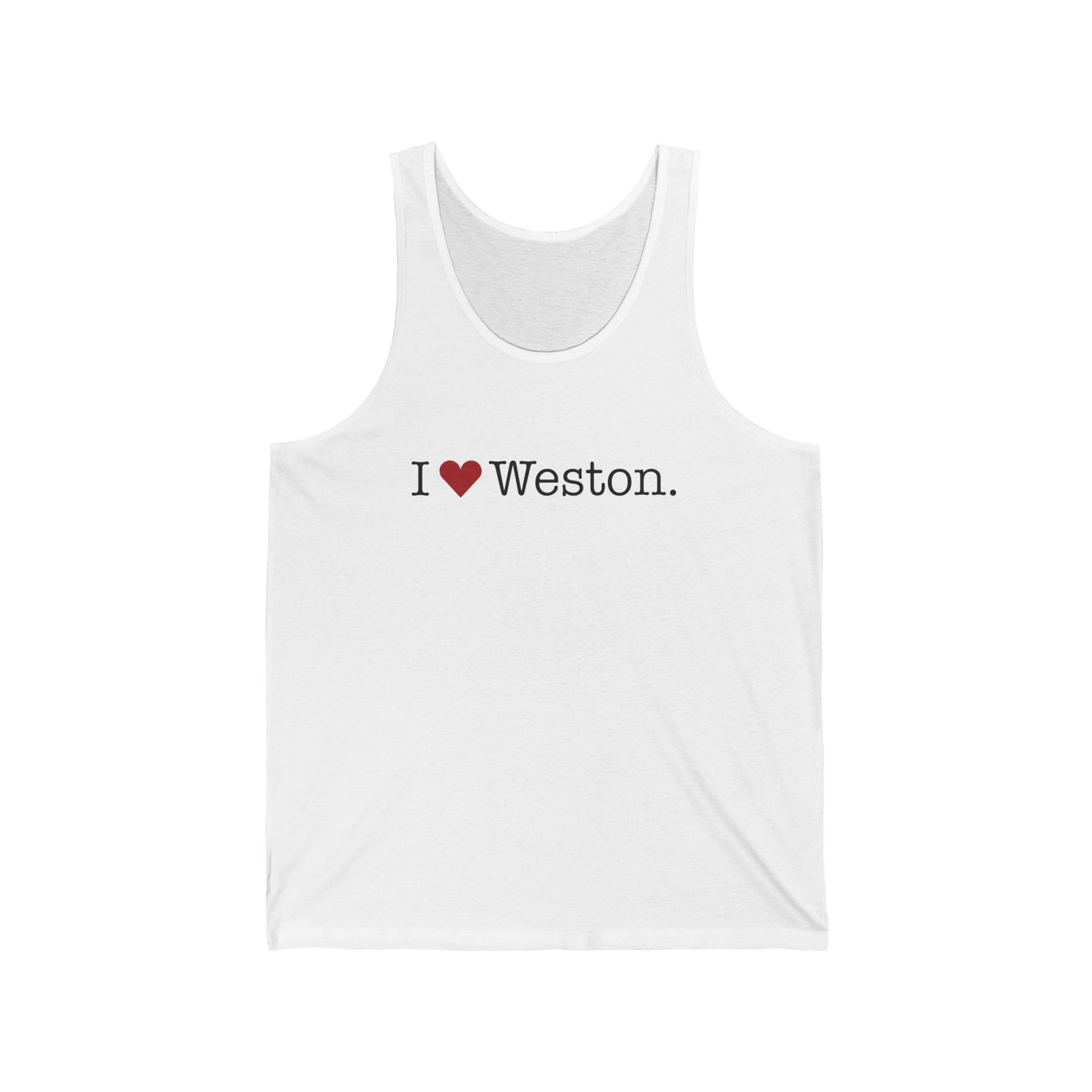 I Heart Weston. Unisex Jersey Tank Top