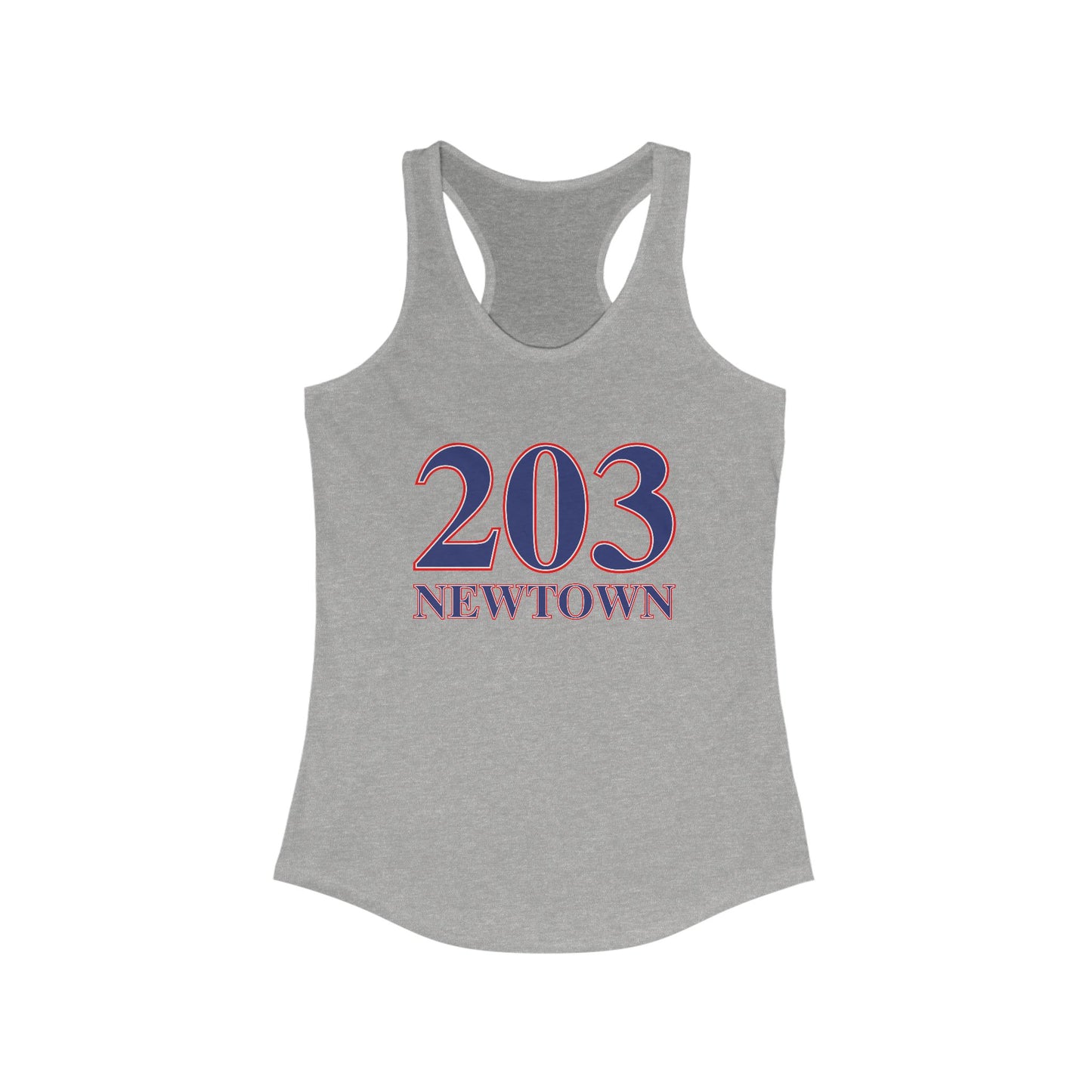 203 Newtown Red White & Blue Women's Ideal Racerback Tank Top