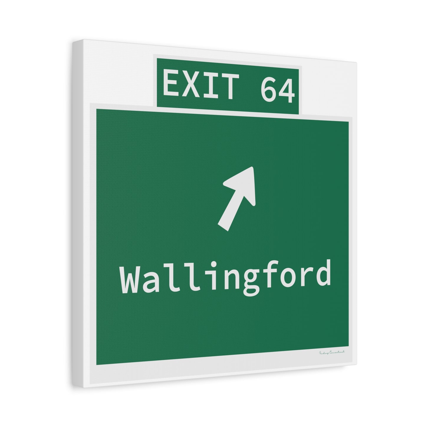 Vintage WCP Exit 64 Sign Matte Canvas, Stretched, 1.25"