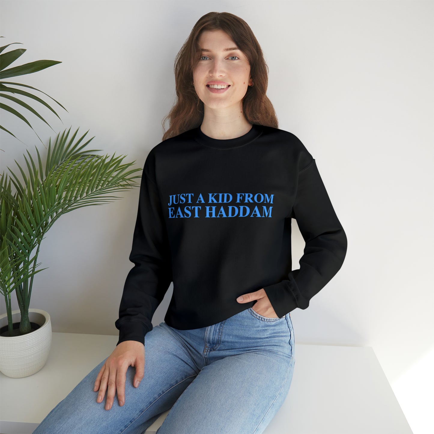 Just a kid from East Haddam Unisex Heavy Blend™ Crewneck Sweatshirt
