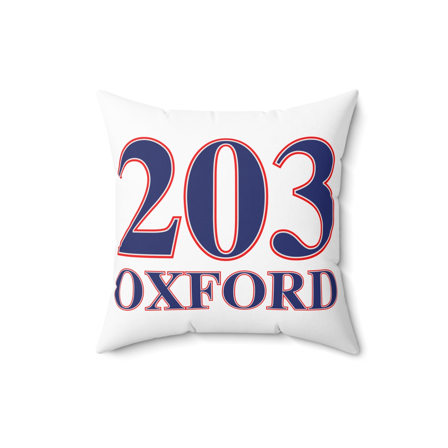 203 Oxford Red White & Blue Spun Polyester Square Pillow