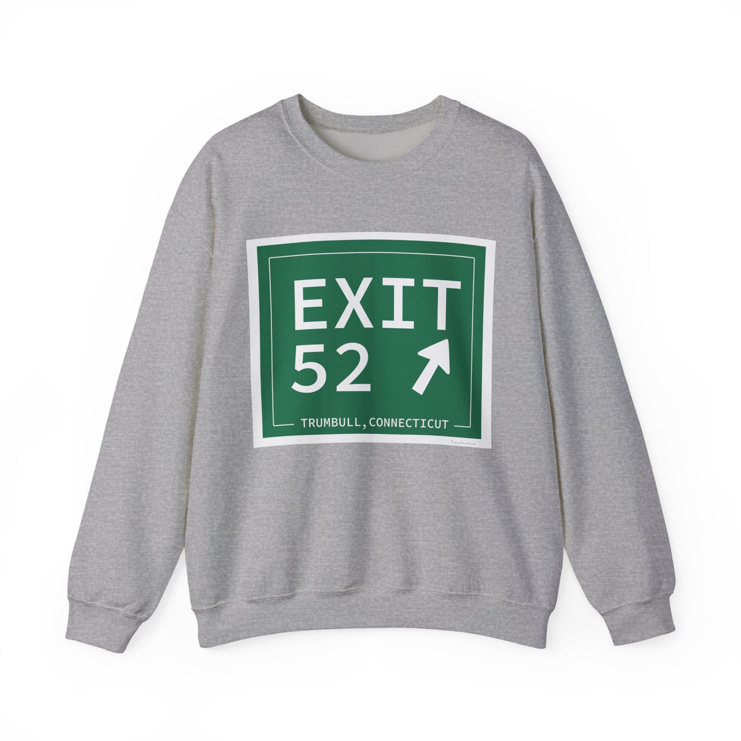 Vintage Exit 52 Merritt Parkway Sign Unisex Heavy Blend™ Crewneck Sweatshirt
