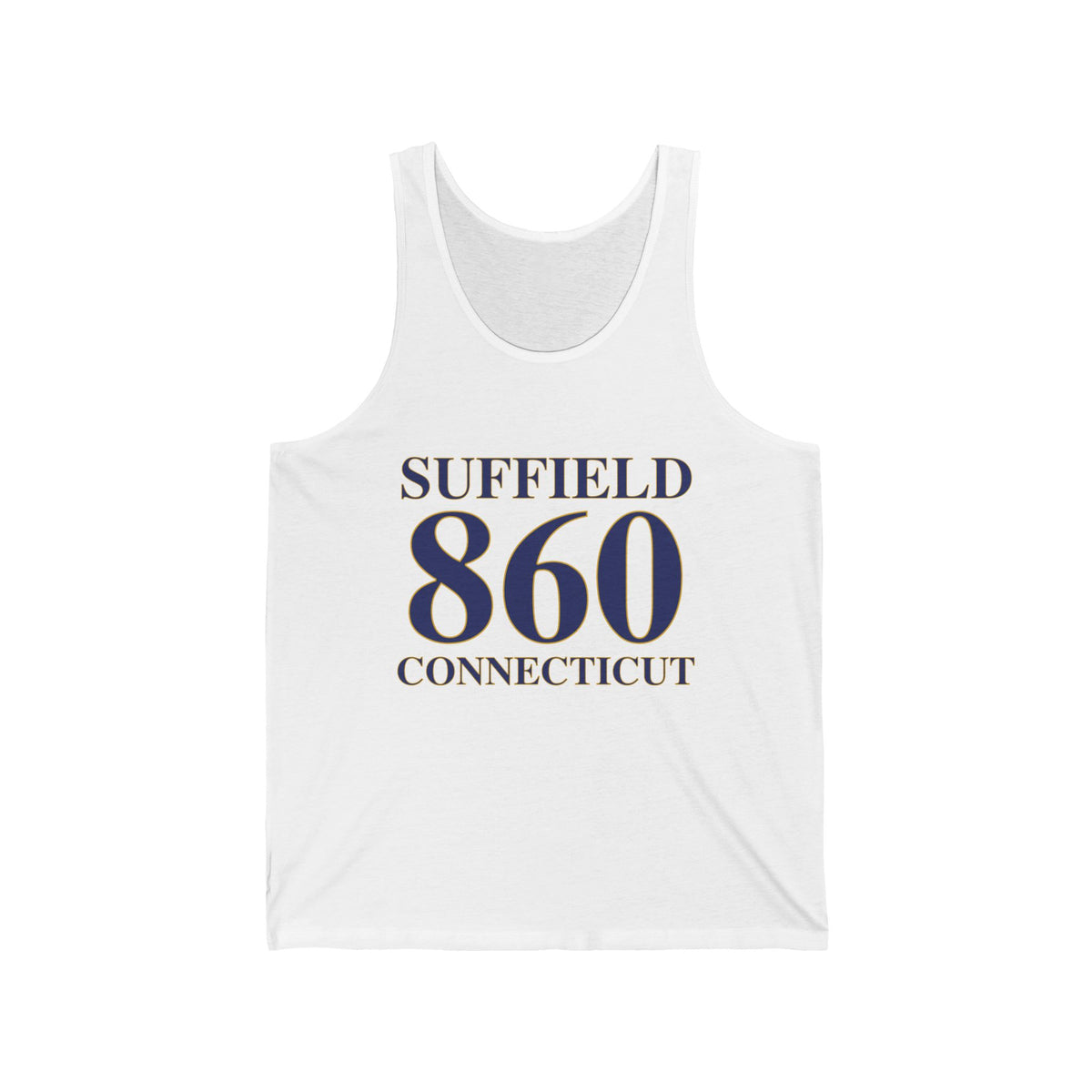 Suffield 860 Connecticut Unisex Jersey Tank Top