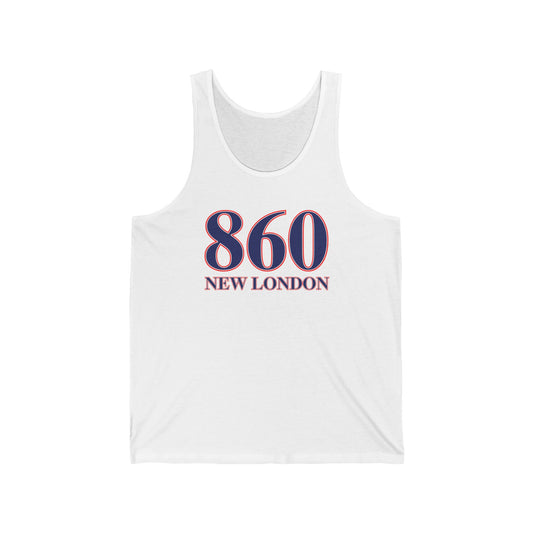 860 New London Red White & Blue Unisex Jersey Tank Top