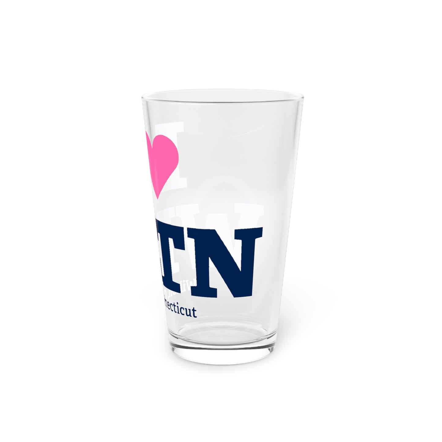 I Heart WLTN Pint Glass, 16oz