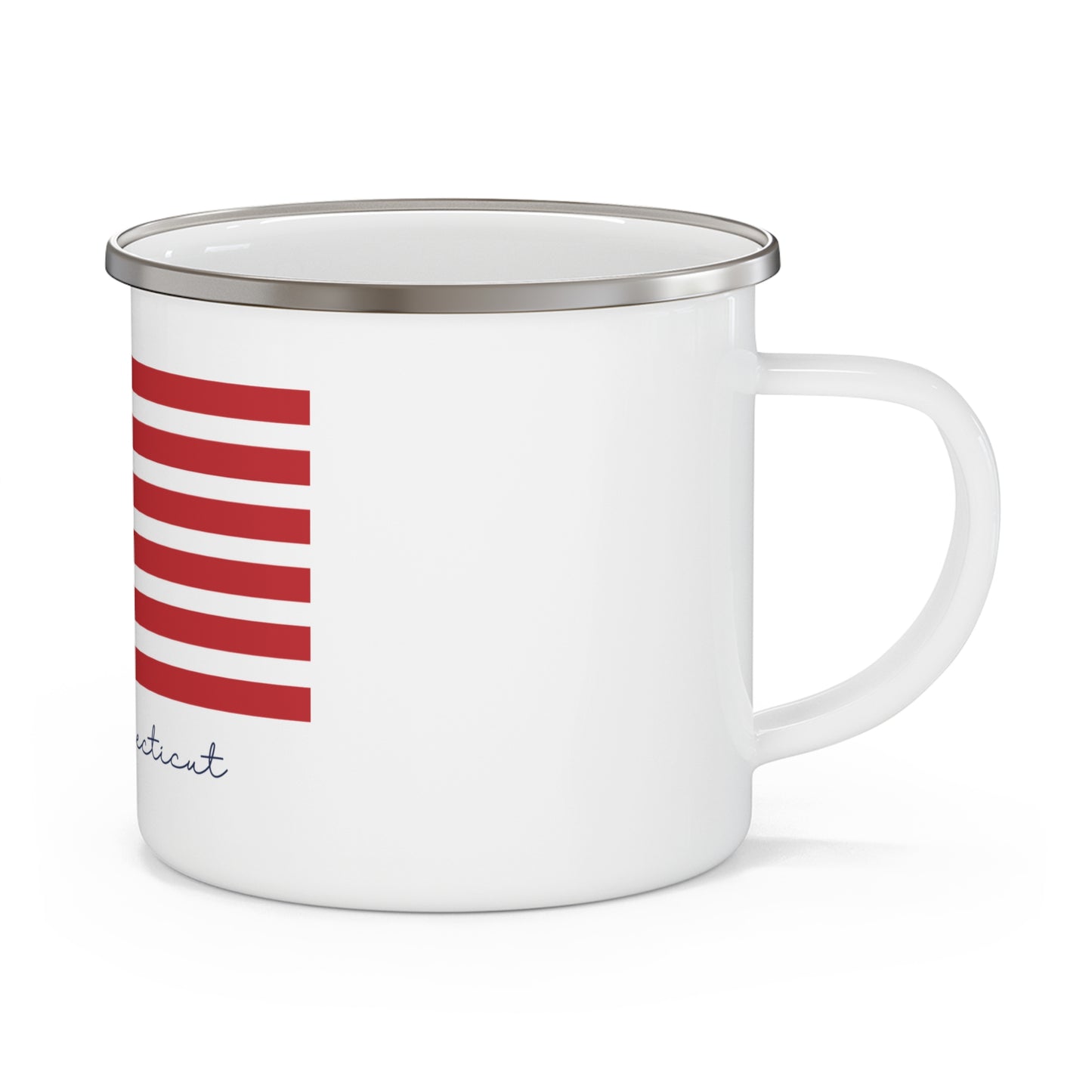 Easton Connecticut Flag Enamel Camping Mug