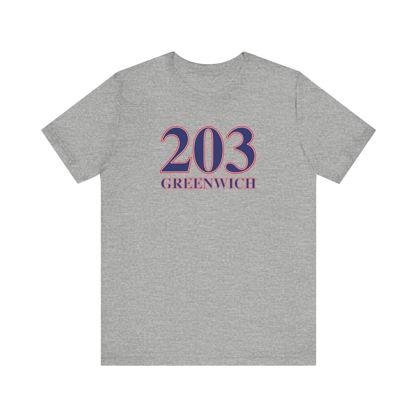 203 Greenwich Red, White & Blue Unisex Jersey Short Sleeve T-Shirt