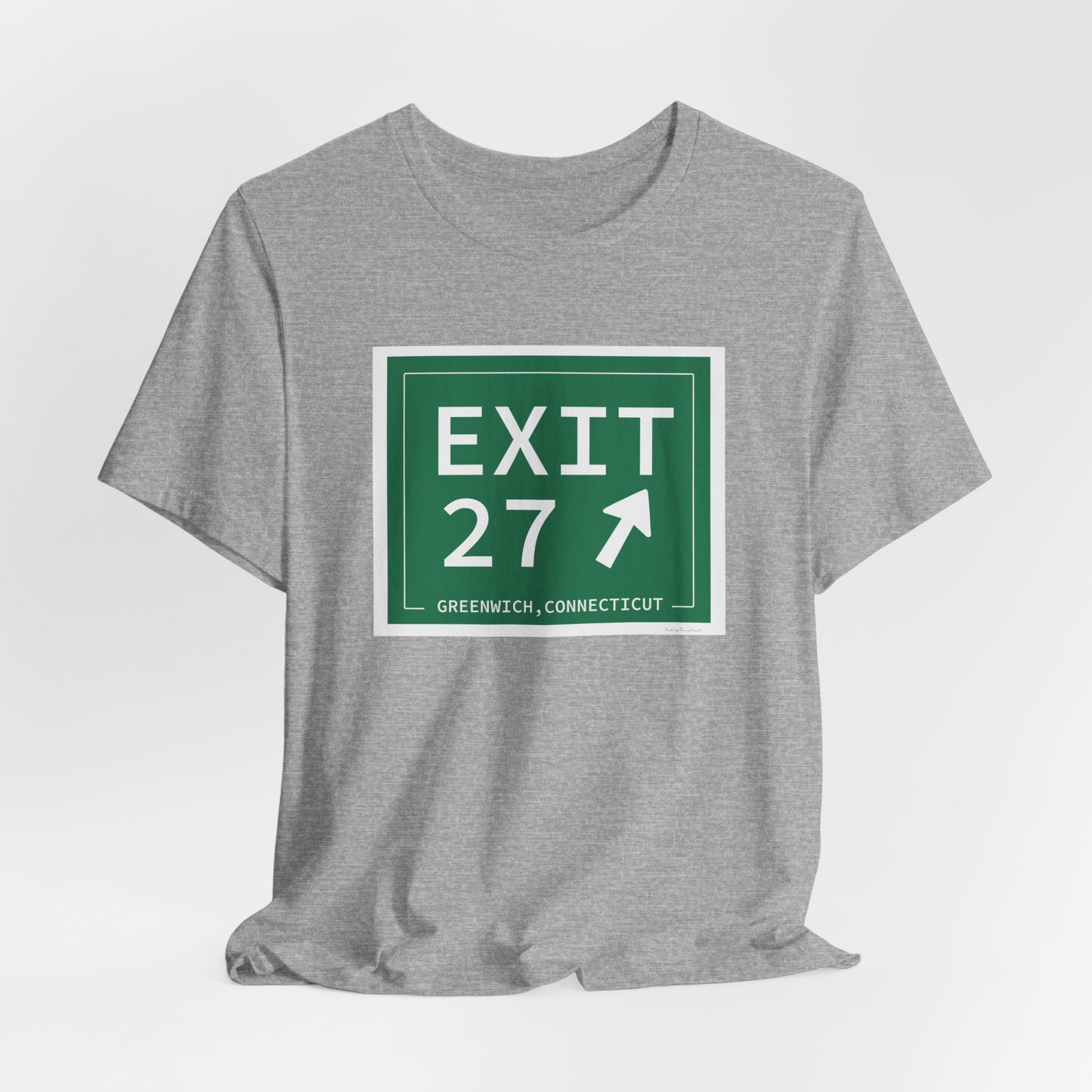 Vintage Exit 27 Merritt Parkway Sign Unisex Jersey Short Sleeve T-Shirt