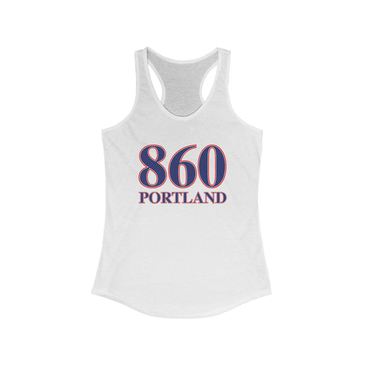 860 Portland Red White & Blue Women's Ideal Racerback Tank Top