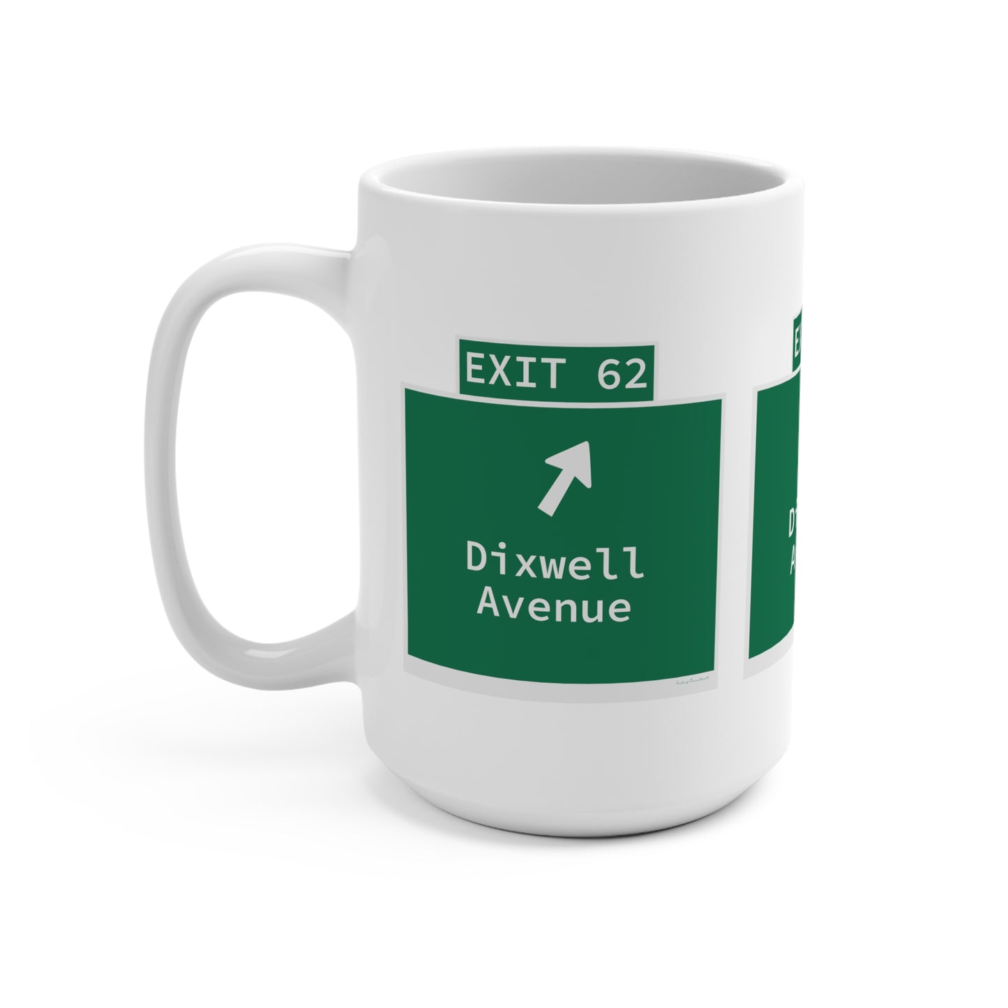 Vintage WCP Exit 62 Sign Mug 15oz