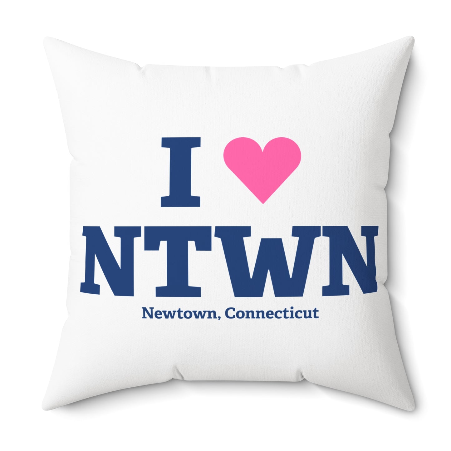 I Heart NTWN Spun Polyester Square Pillow