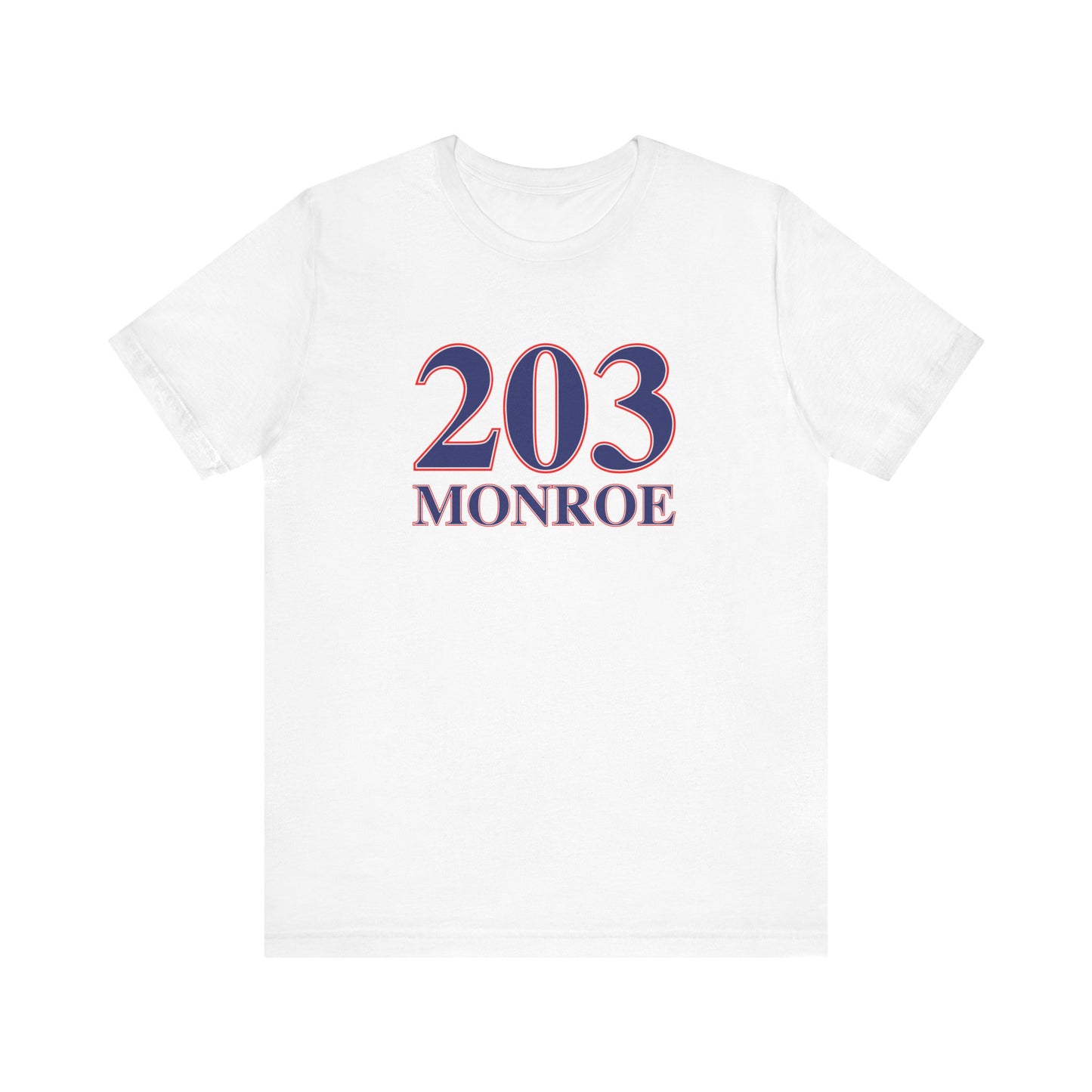 203 Monroe Red White & Blue Unisex Jersey Short Sleeve T-Shirt