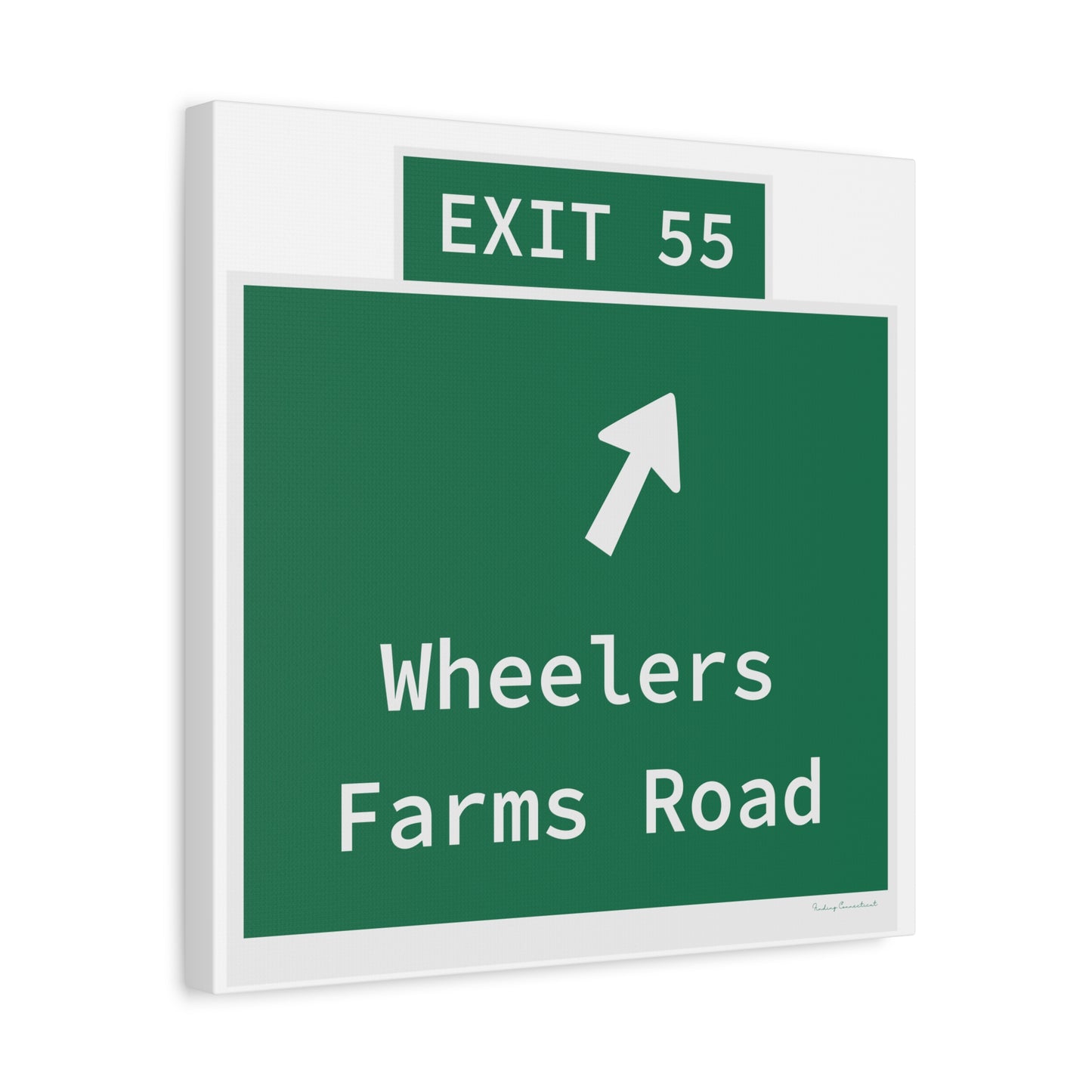 Vintage WCP Exit 55 Sign Matte Canvas, Stretched, 1.25"