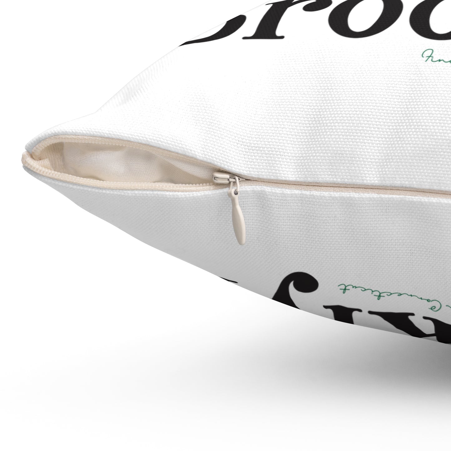 I Clover Brooklyn Spun Polyester Square Pillow