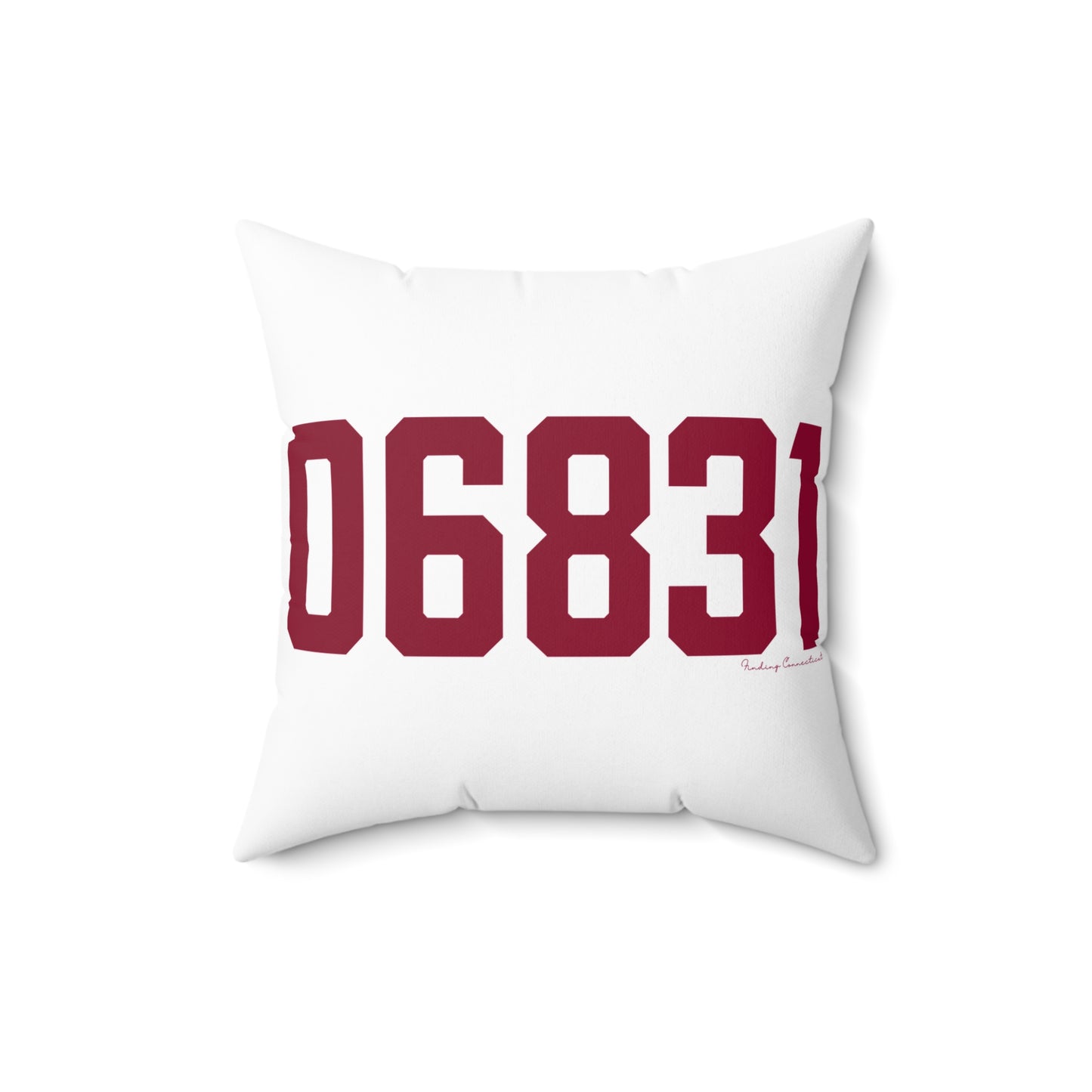 06831 - Greenwich Connecticut Zip Code Spun Polyester Square Pillow