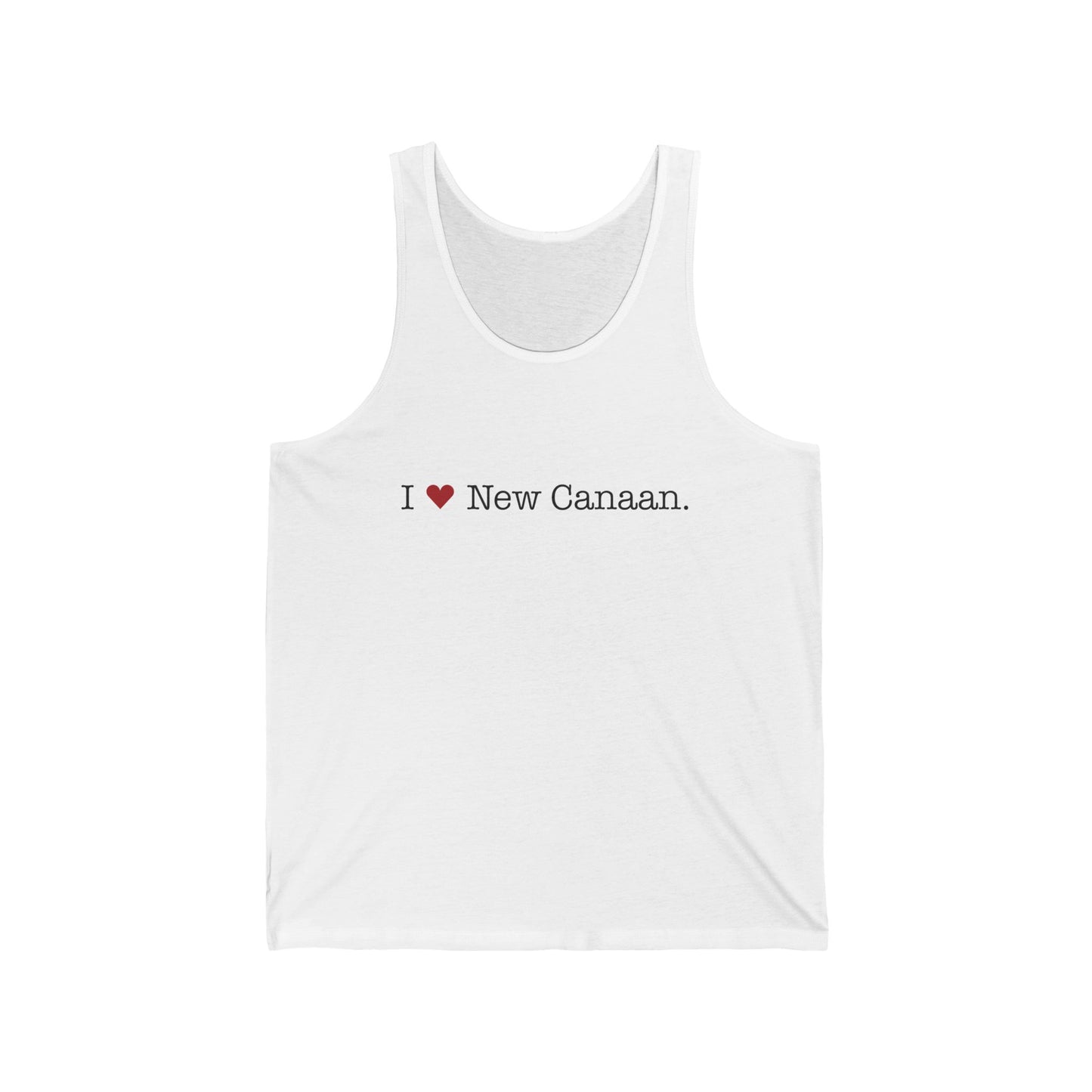 I Heart New Canaan. Unisex Jersey Tank Top