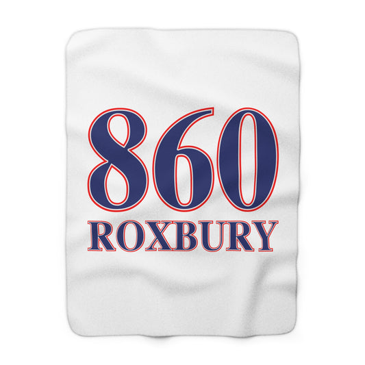 860 Roxbury Red White & Blue Sherpa Fleece Blanket