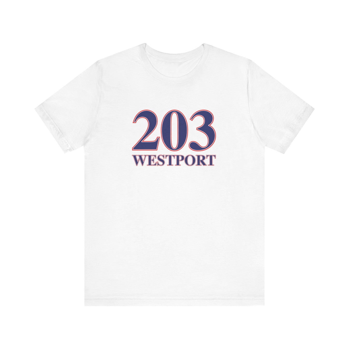 203 Westport Red White & Blue Unisex Jersey Short Sleeve T-Shirt