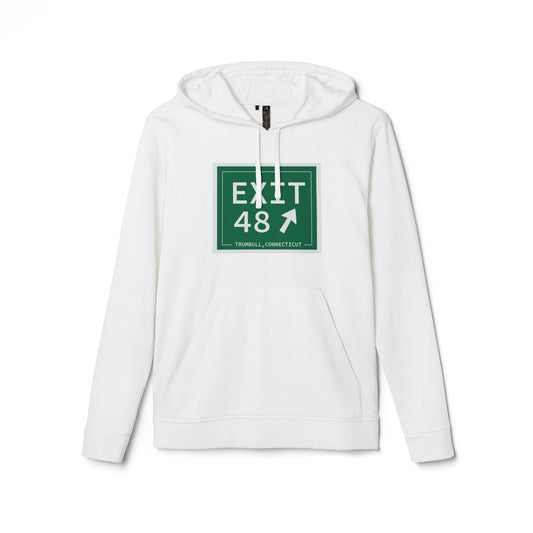 Vintage Exit 48 Merritt Parkway Sign adidas Unisex Fleece Hoodie