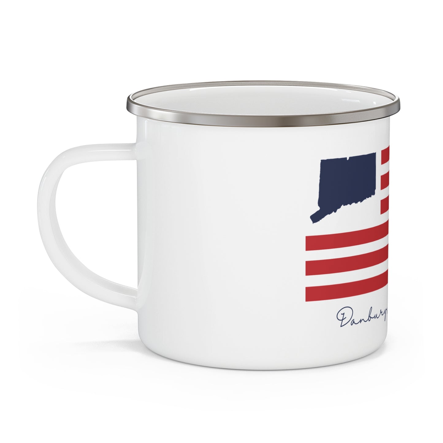 Danbury Connecticut Flag Enamel Camping Mug