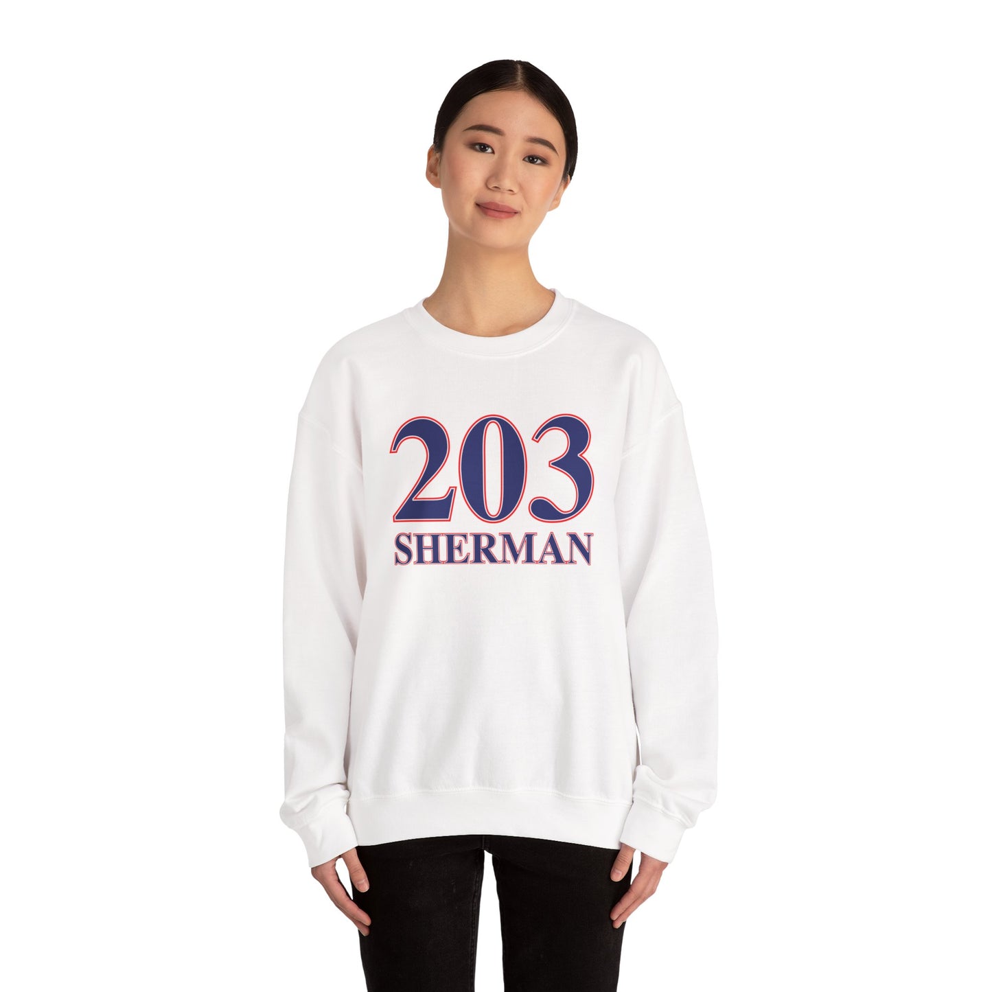 203 Sherman Red White & Blue Unisex Heavy Blend™ Crewneck Sweatshirt