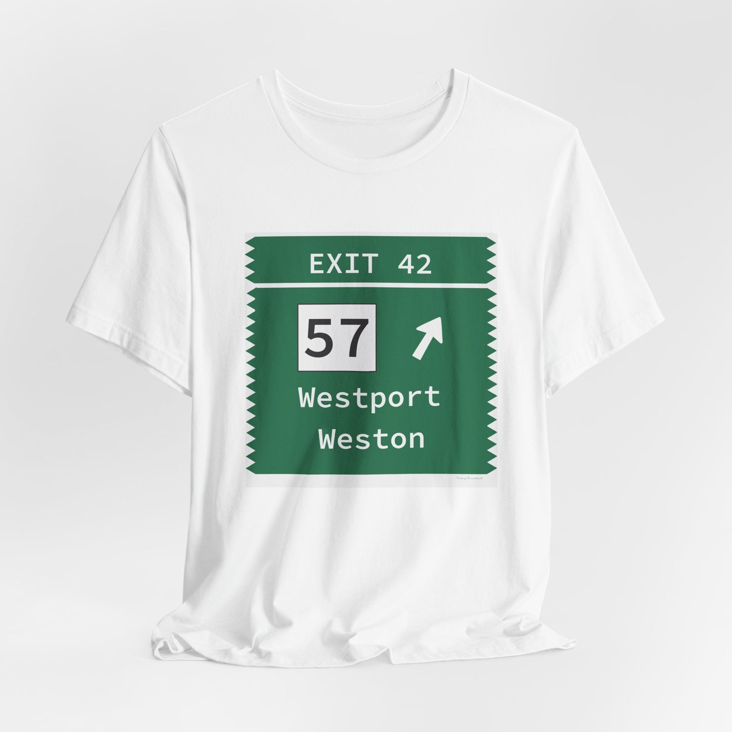 Vintage Merritt Parkway Exit 42 Sign Unisex Jersey Short Sleeve T-Shirt