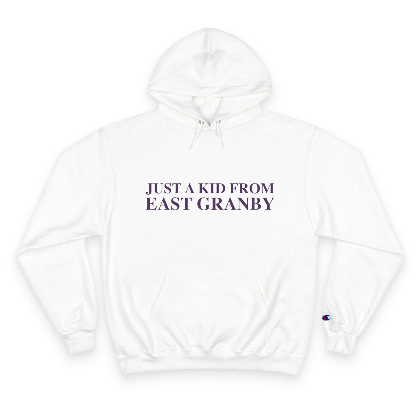 Just a kid from East Granby Champion Hoodie