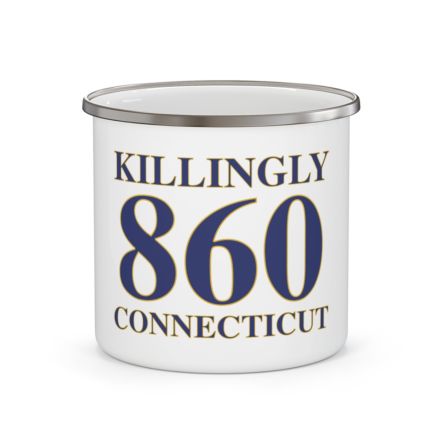 Killingly 860 Connecticut Enamel Camping Mug