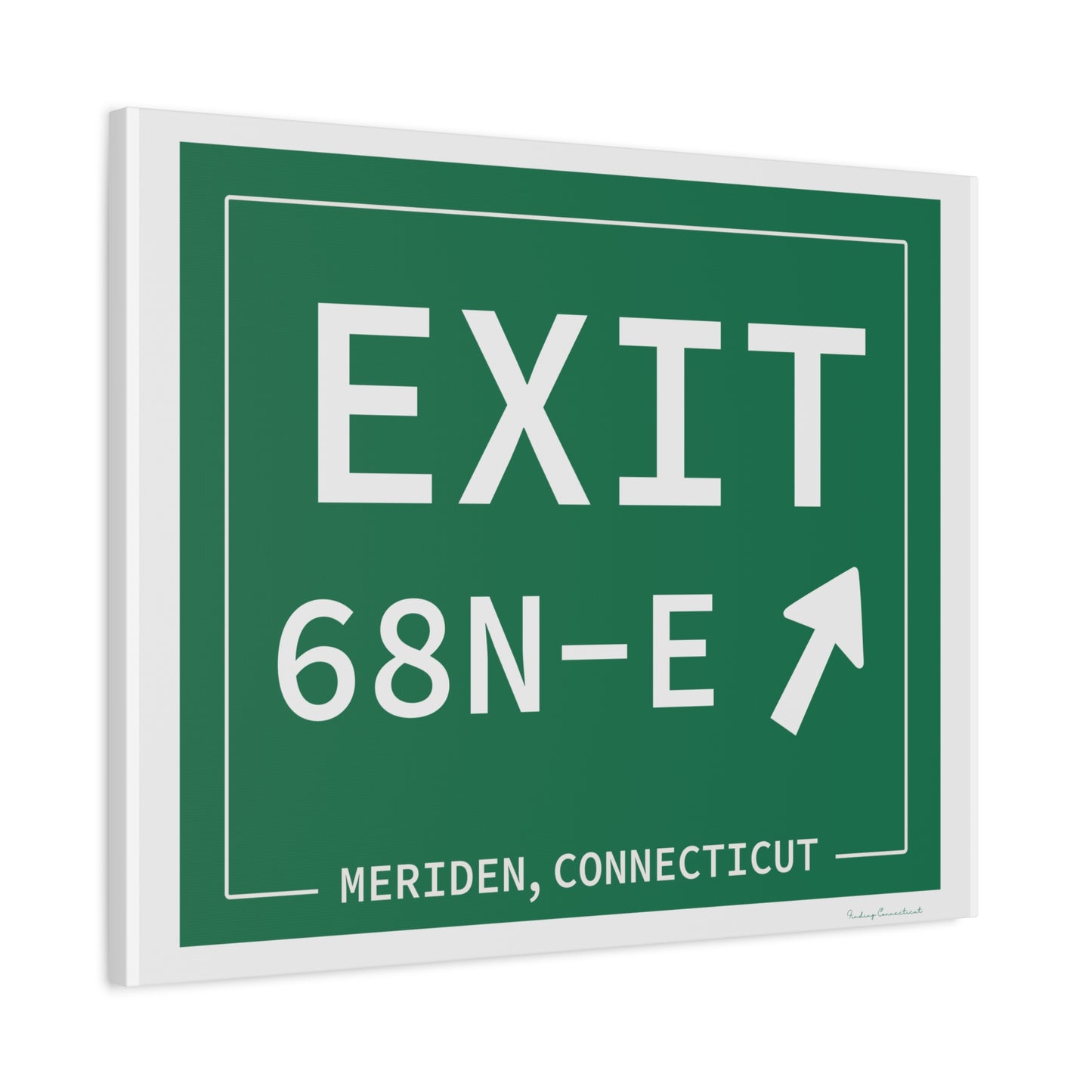 Vintage Exit 68N-E WCP Sign Matte Canvas, Stretched, 1.25"