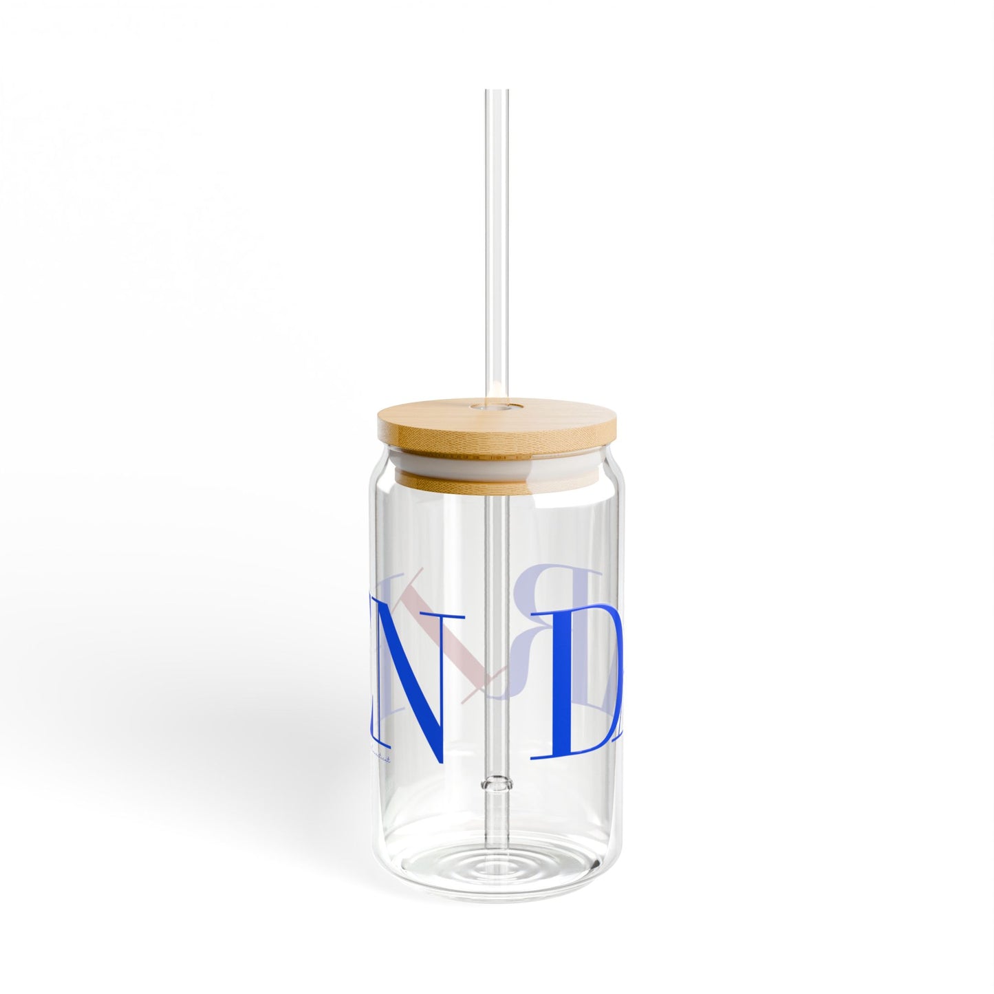 41 Tilt Darien Glass Can with Straw and Lid, 16oz