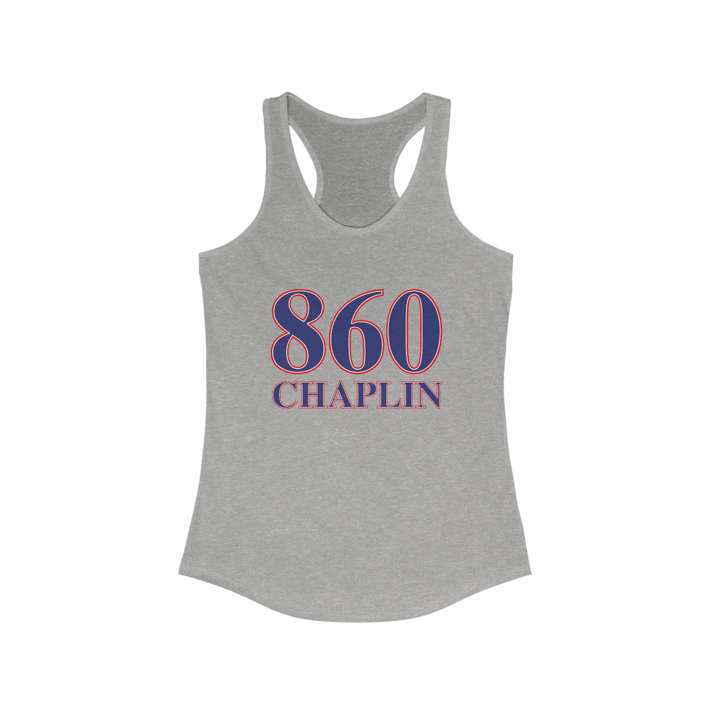 860 Chaplin Red White & Blue Women's Ideal Racerback Tank Top
