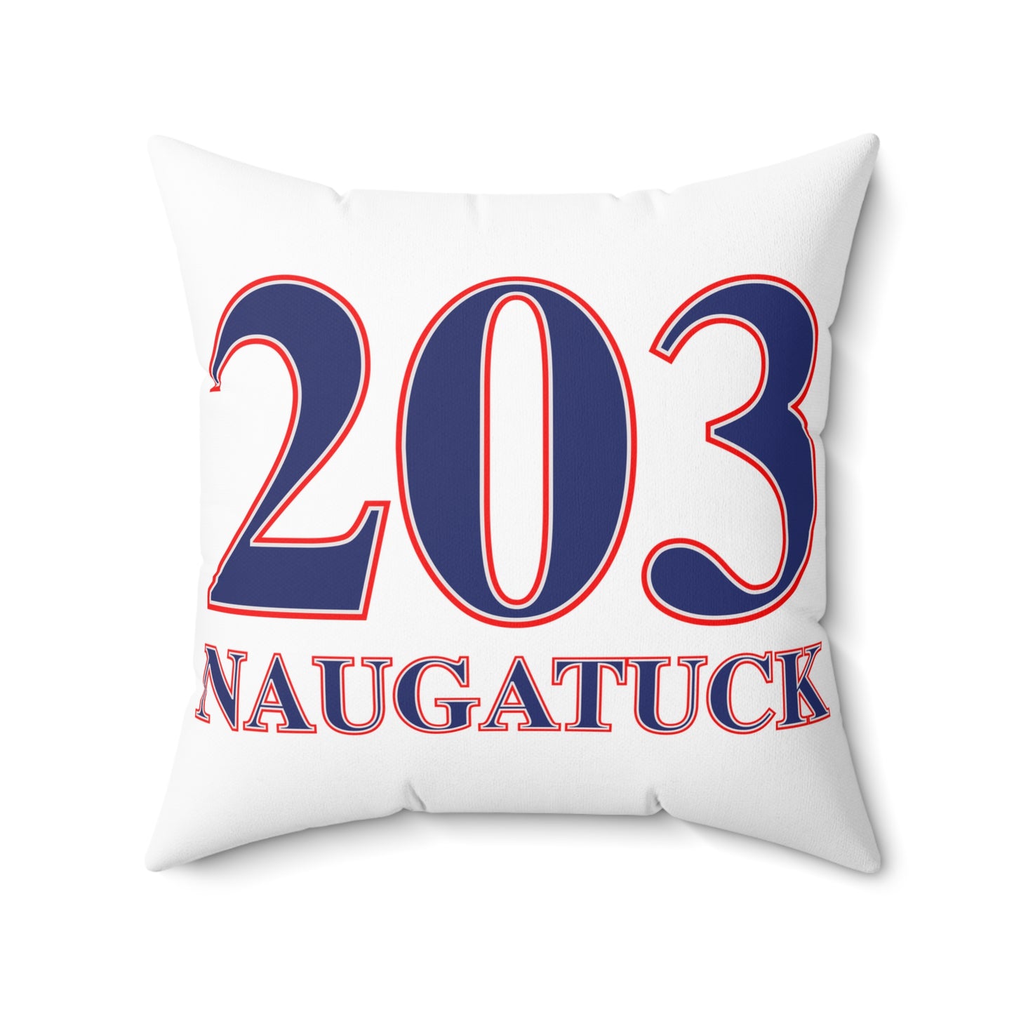 203 Naugatuck Red White & Blue Spun Polyester Square Pillow