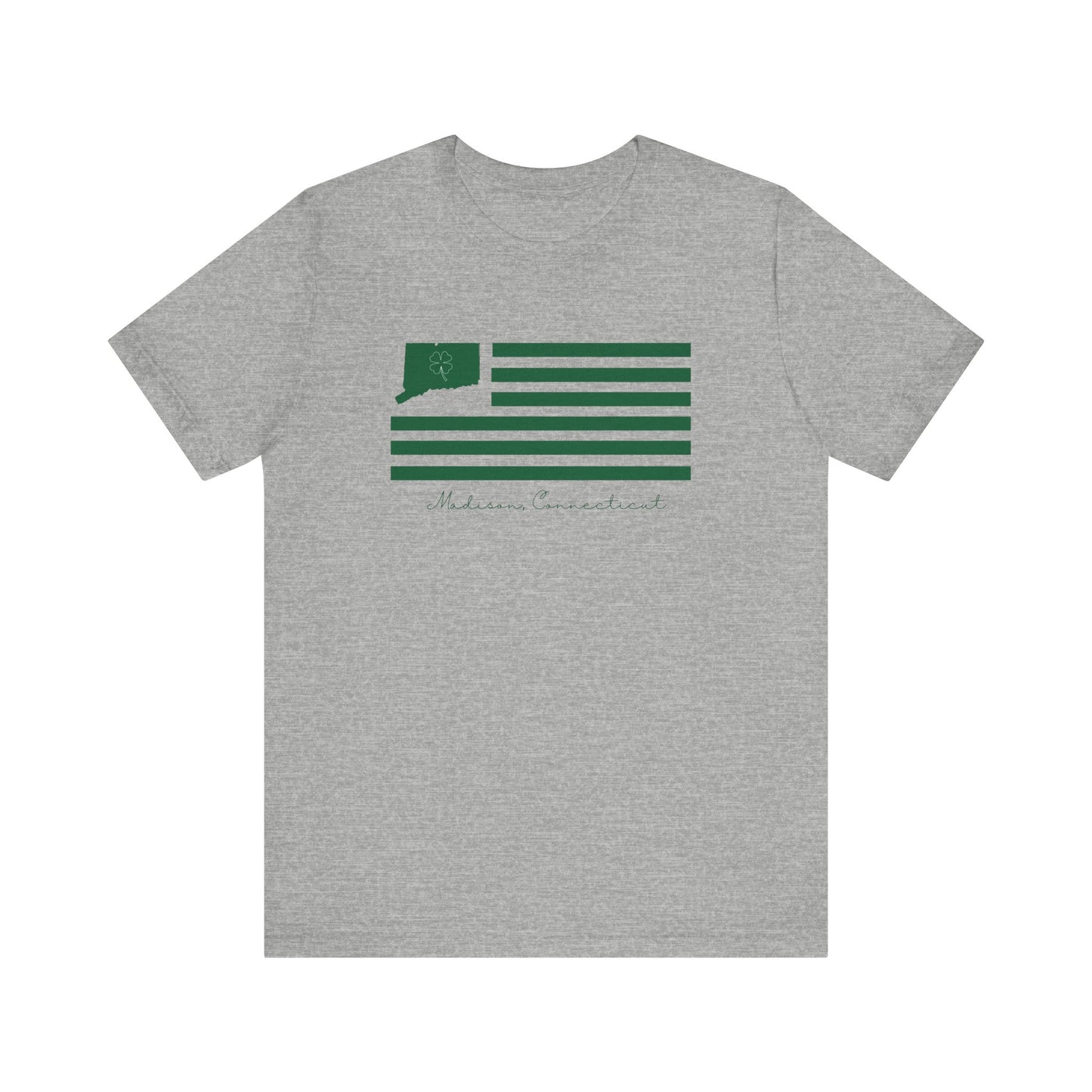 Madison Connecticut St Patrick’s Day Flag  Unisex Jersey Short Sleeve T-Shirt