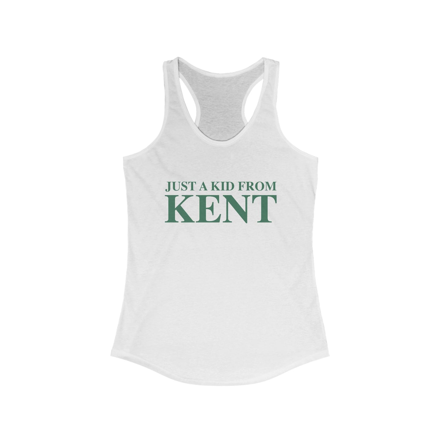 Just a kid from Kent Women's Ideal Racerback Tank Top