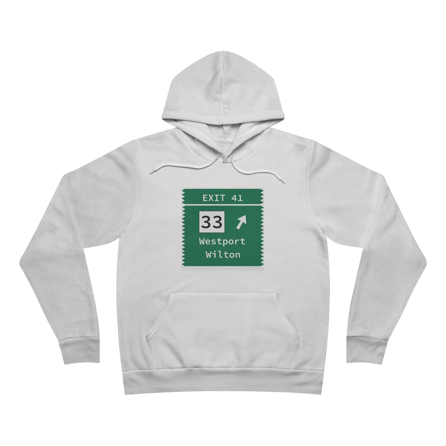 Vintage Merritt Parkway Exit 41 Sign Unisex Sponge Fleece Pullover Hoodie