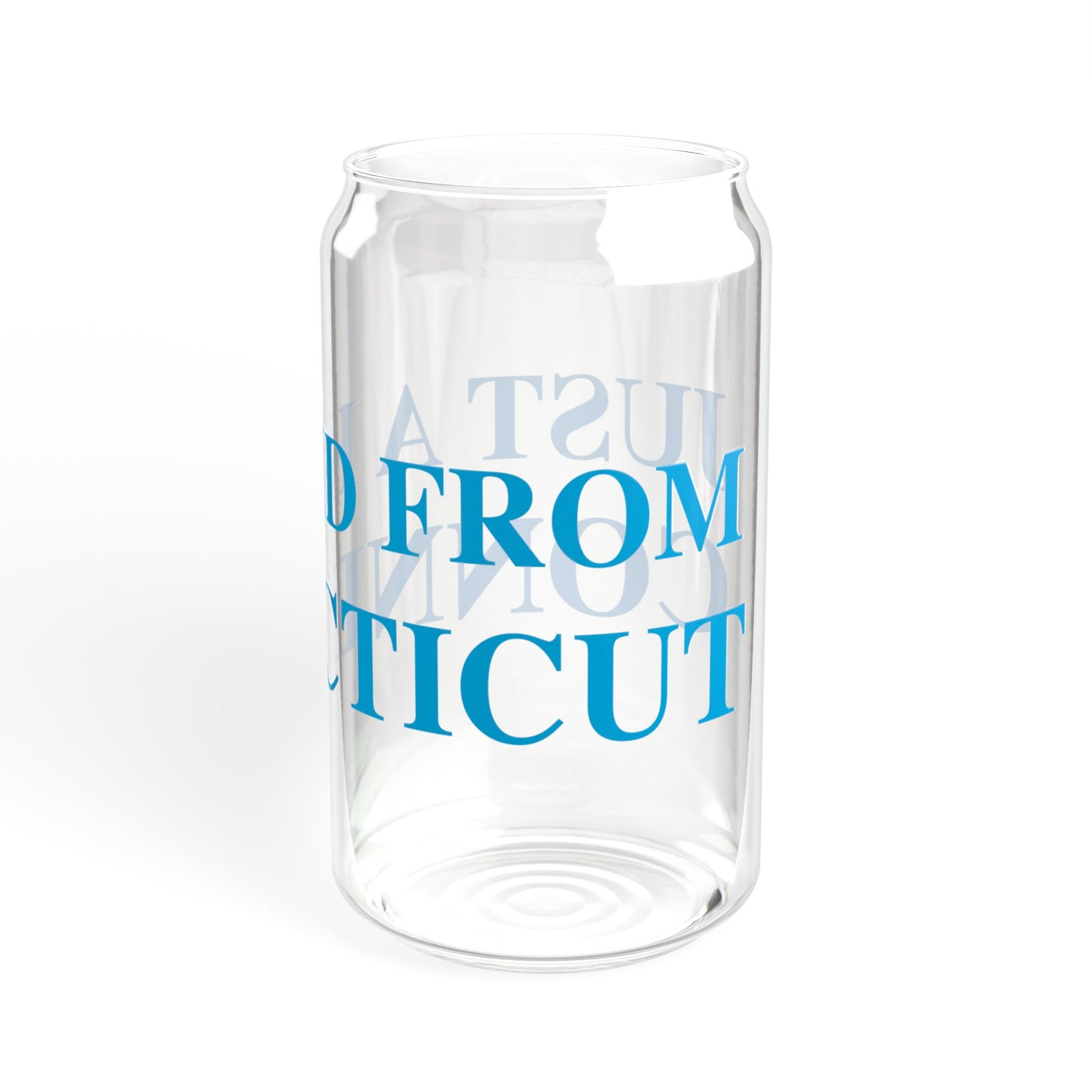 Just a kid from Connecticut Sipper Glass, 16oz