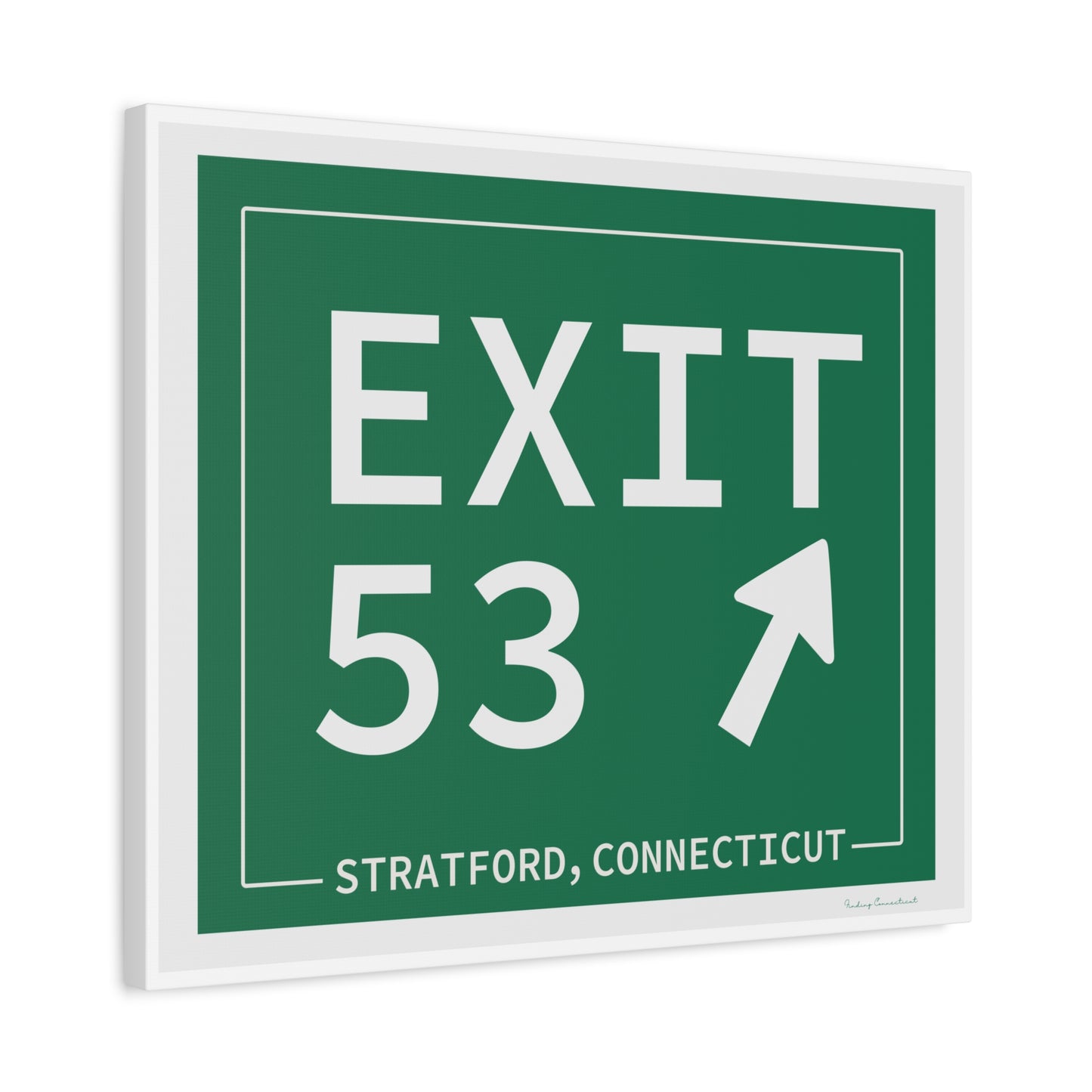 Vintage Exit 53 Merritt Parkway Sign Matte Canvas, Stretched, 1.25"