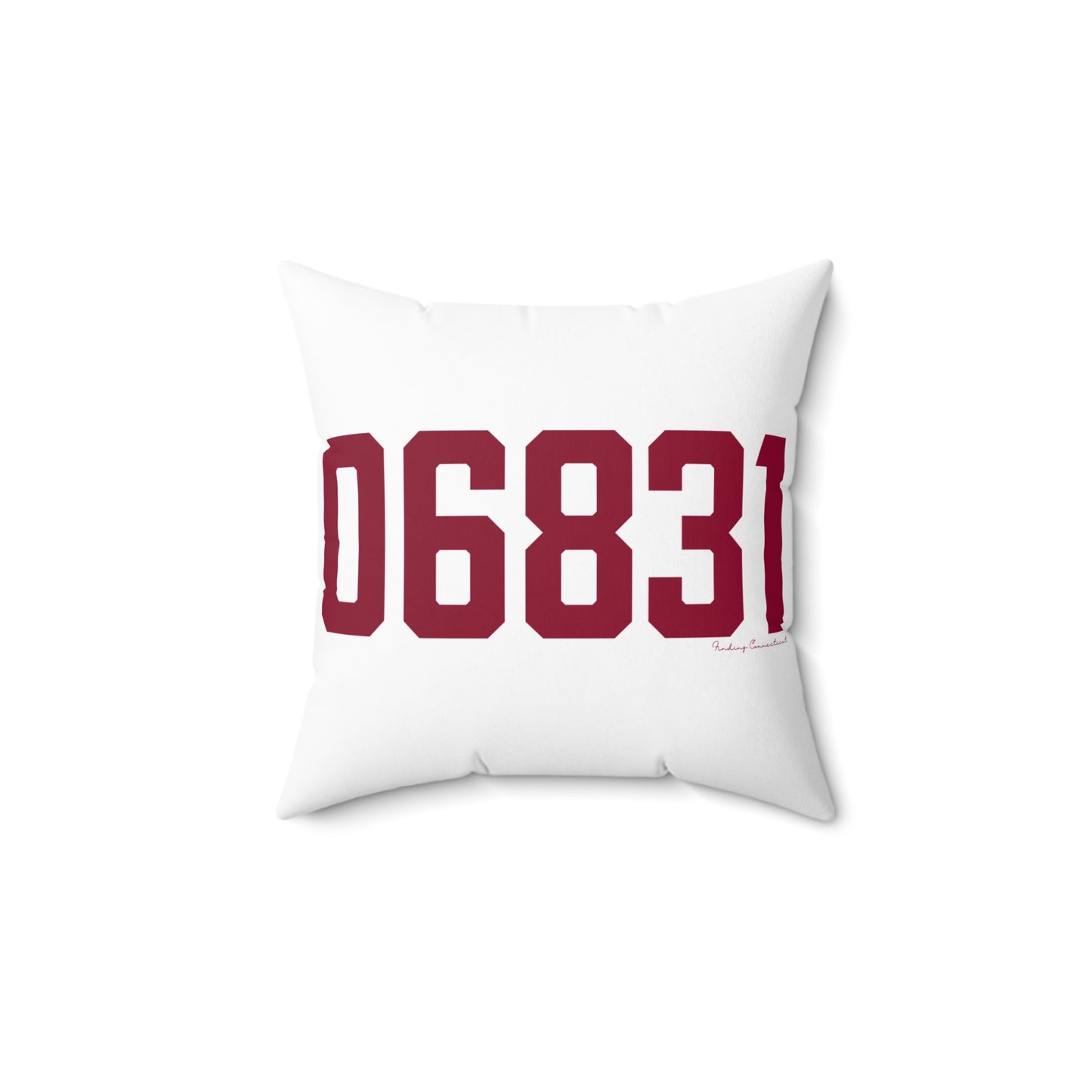 06831 - Greenwich Connecticut Zip Code Spun Polyester Square Pillow