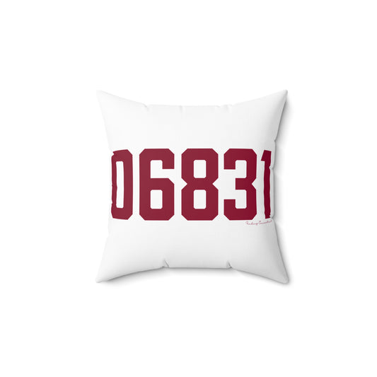 06831 - Greenwich Connecticut Zip Code Spun Polyester Square Pillow