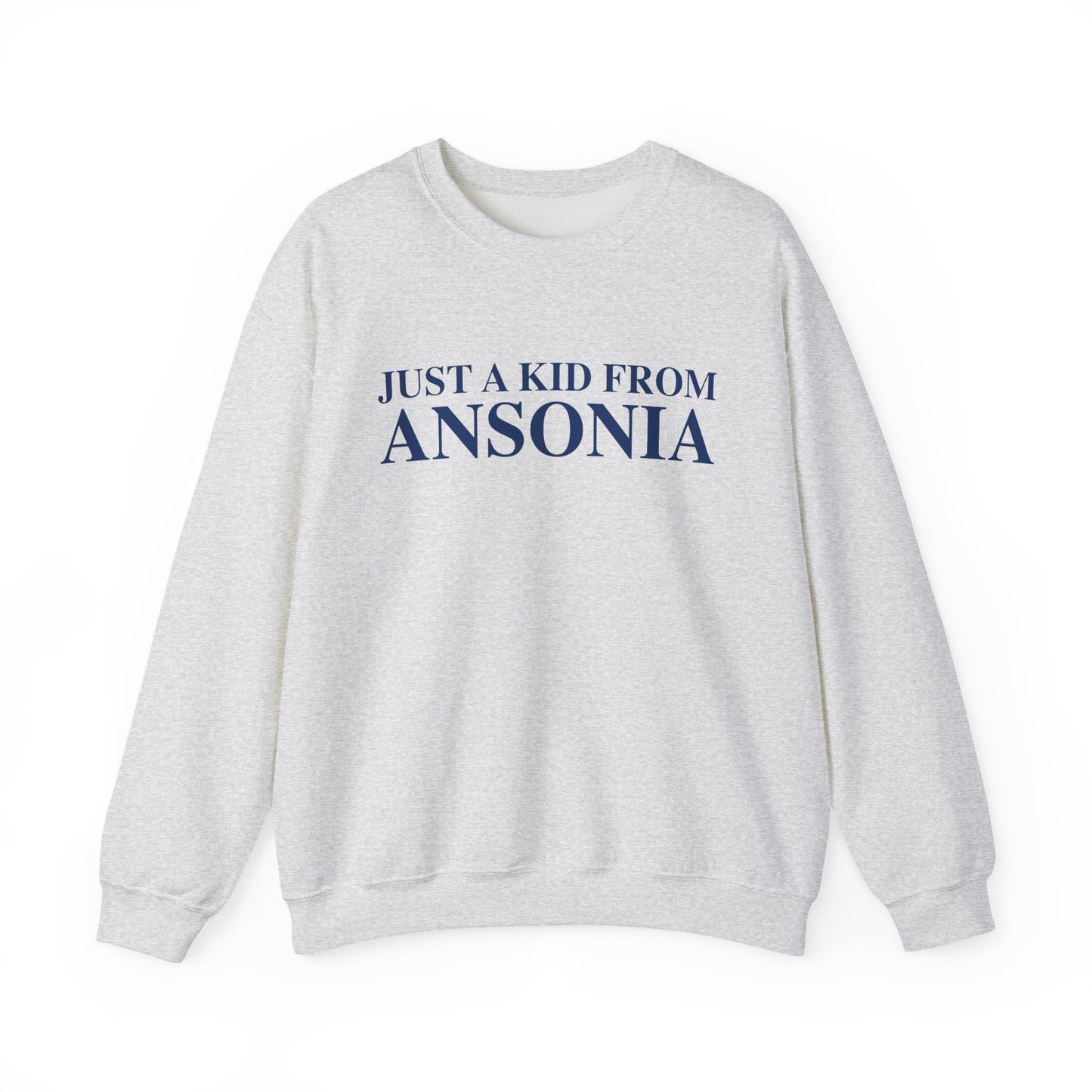 Just a kid from Ansonia Unisex Heavy Blend™ Crewneck Sweatshirt